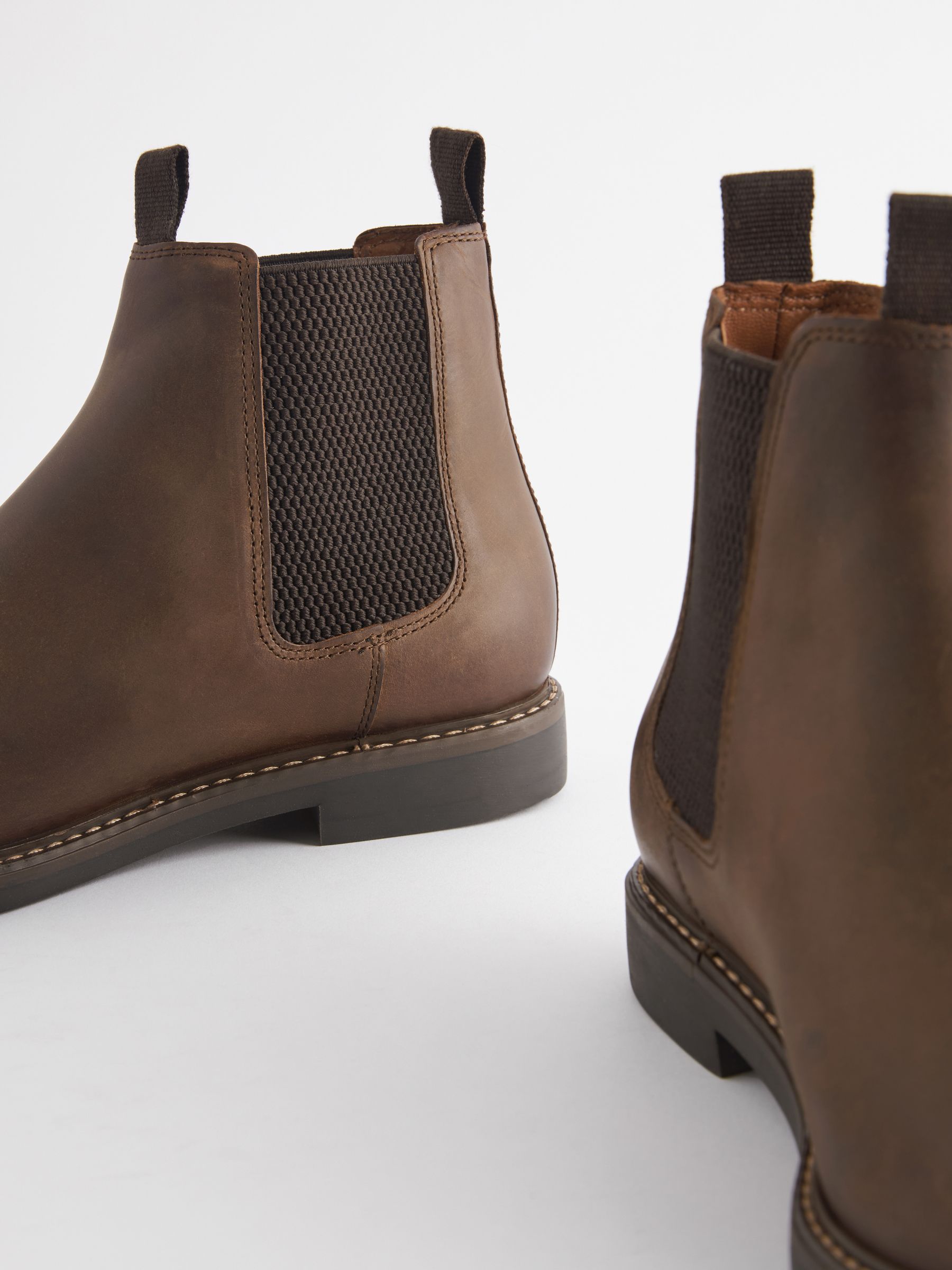 Brown Leather Chelsea Boots - Image 3 of 6