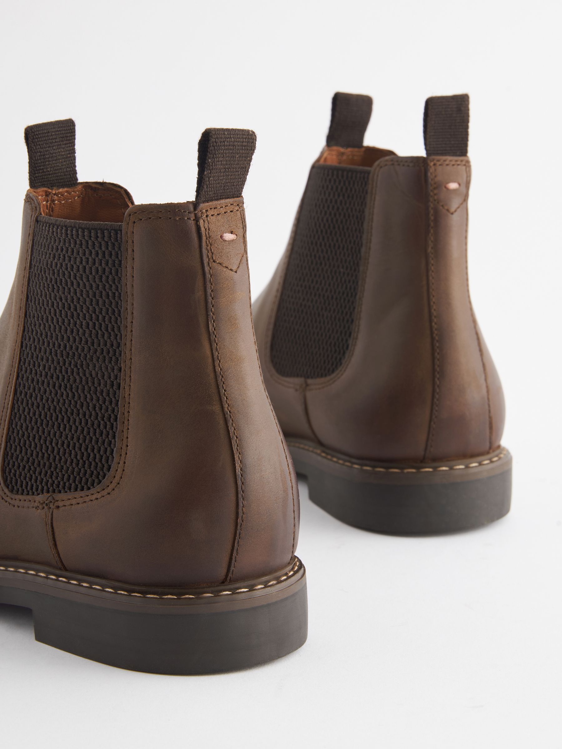 Brown Leather Chelsea Boots - Image 4 of 6