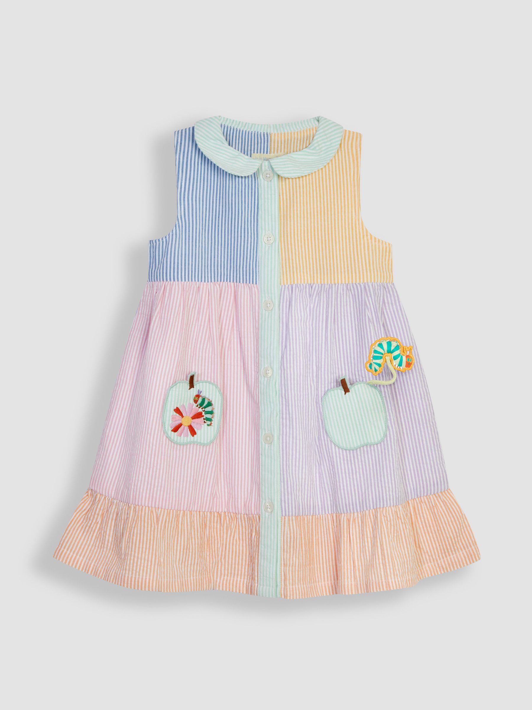 Green The Very Hungry Caterpillar Embroidered Button Through Dress - Image 3 of 4