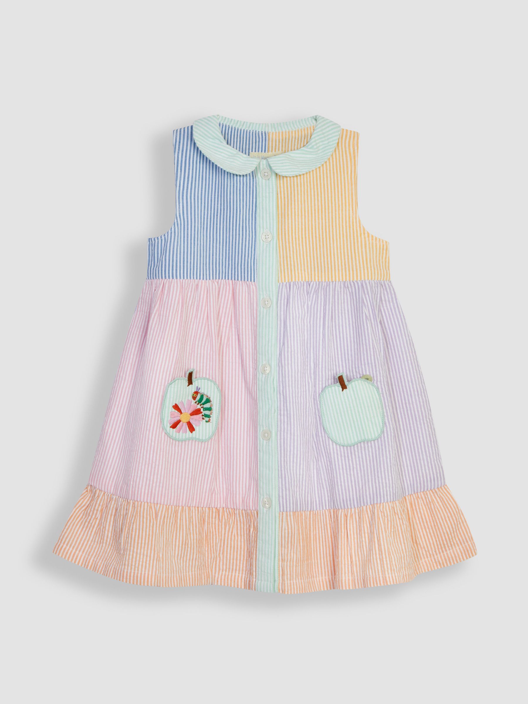Green The Very Hungry Caterpillar Embroidered Button Through Dress - Image 4 of 4