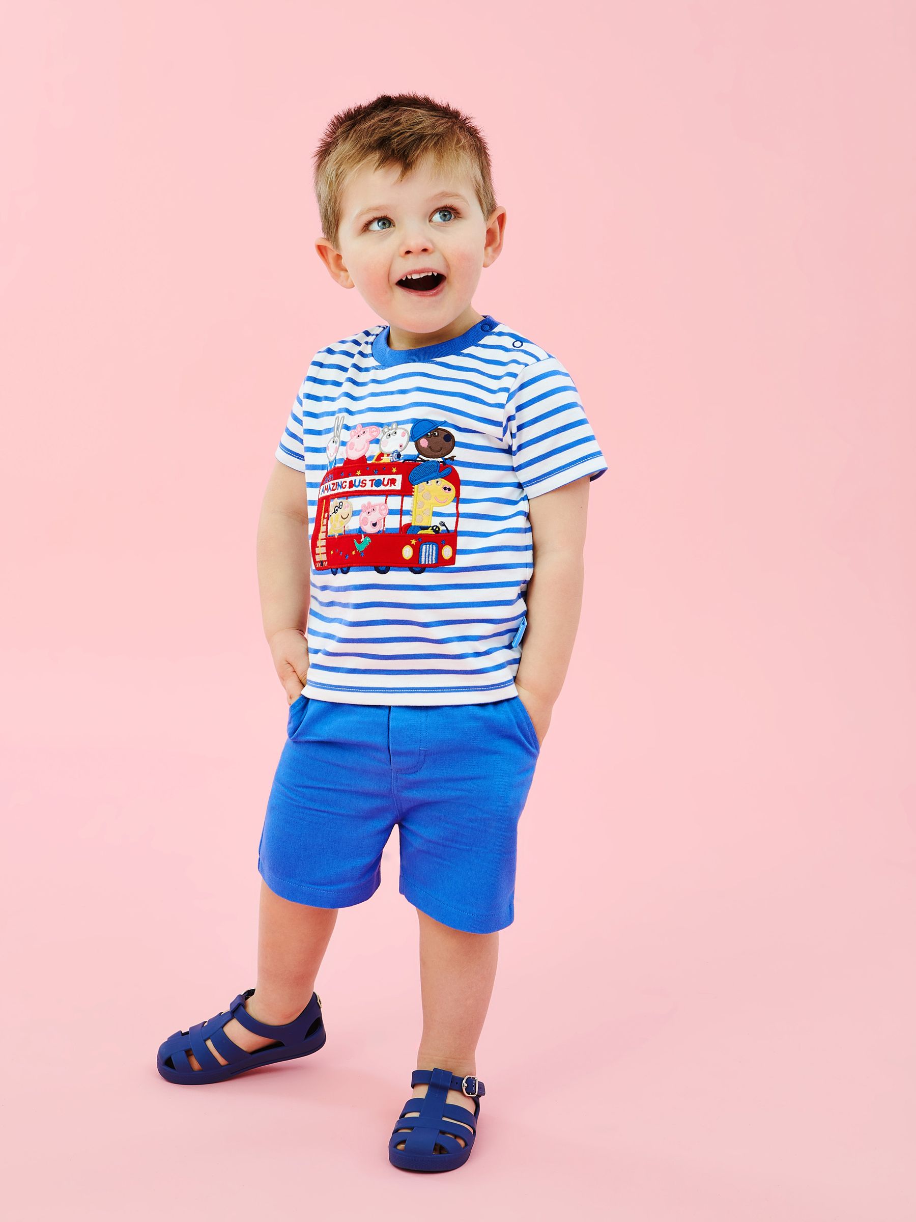 2-Piece Peppa Pig Appliqué T-Shirt & Shorts Set in Blue - Image 1 of 3