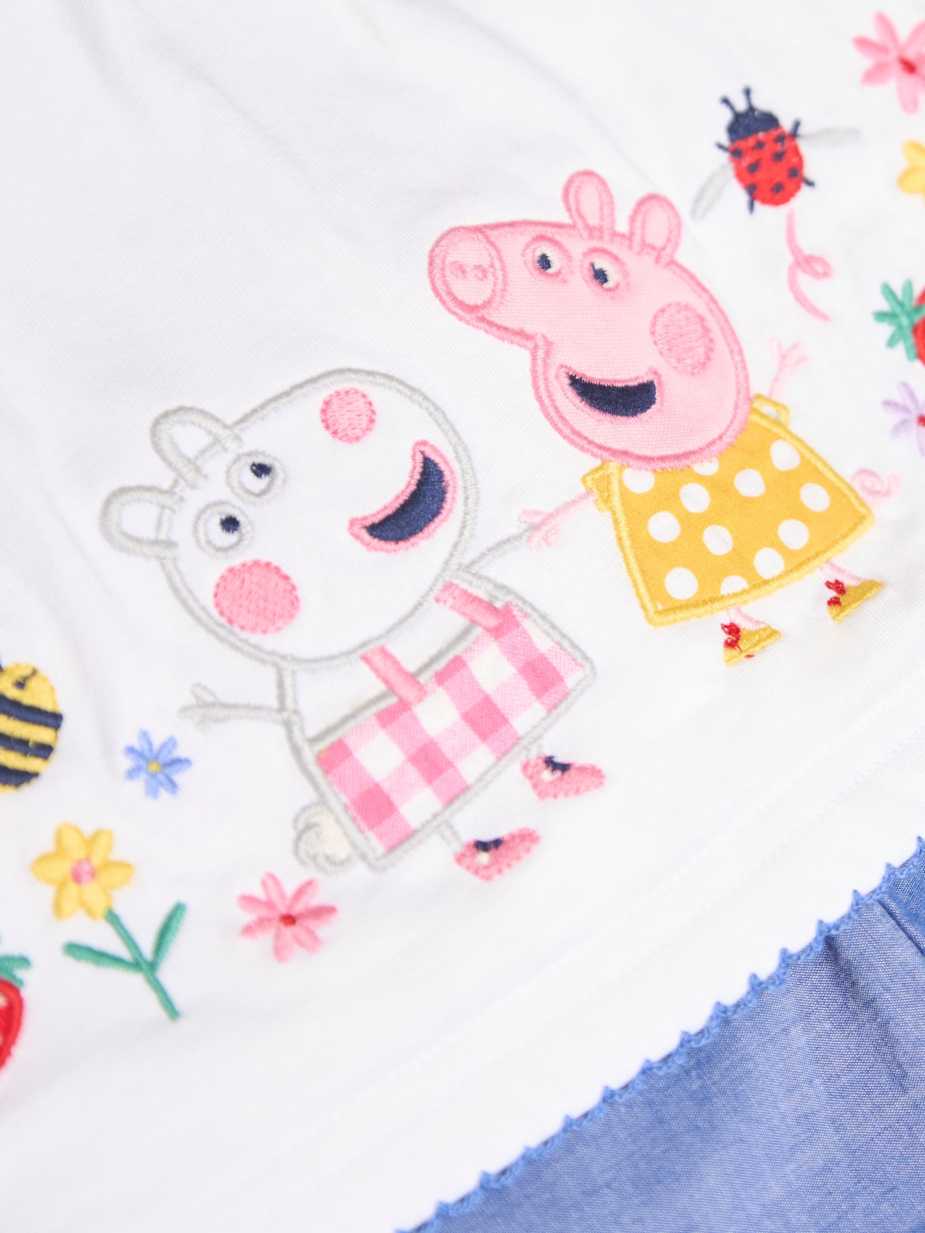 2-Piece Peppa Pig Embroidered Top & Shorts Set in White - Image 8 of 9