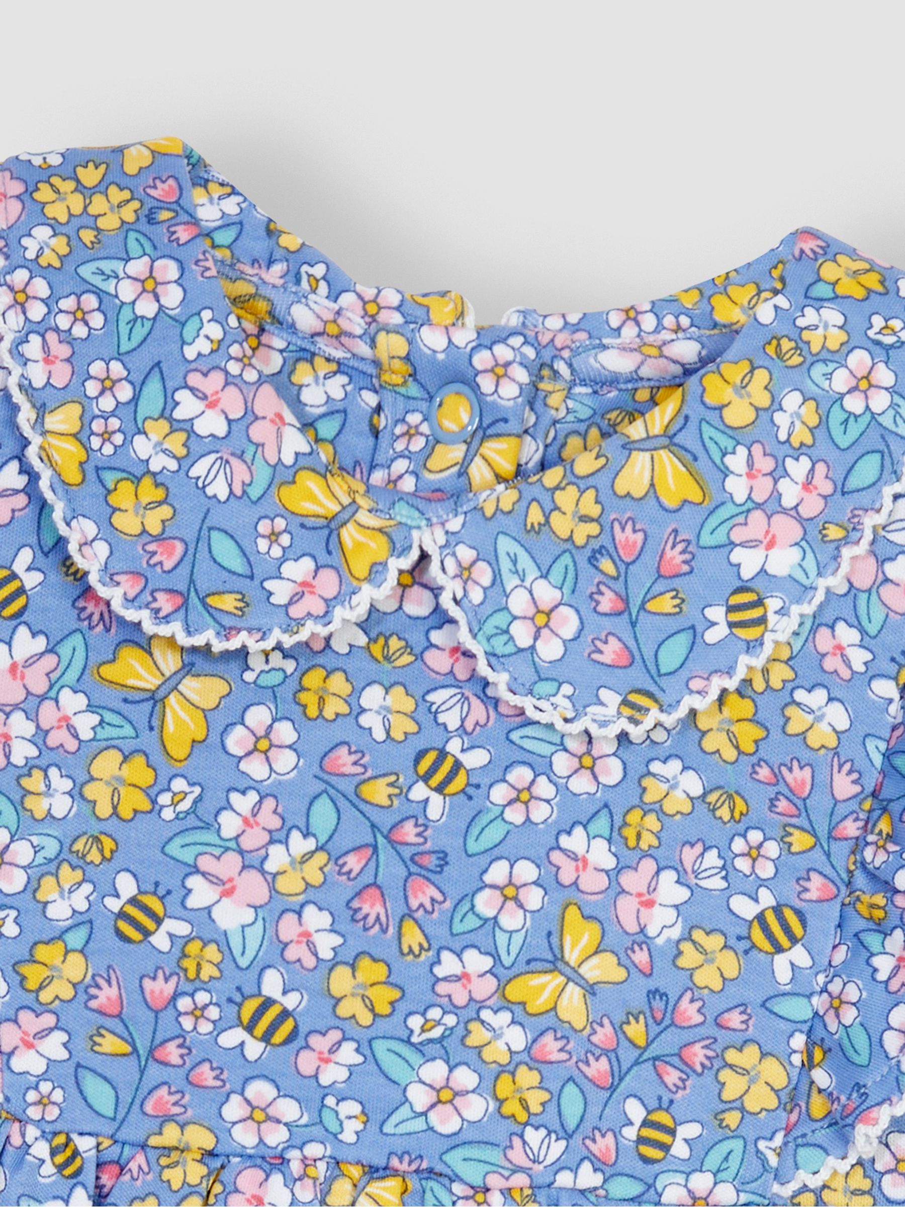 Blue Flower & Bee Peter Pan Ruffle Tea Jersey Dress - Image 3 of 3