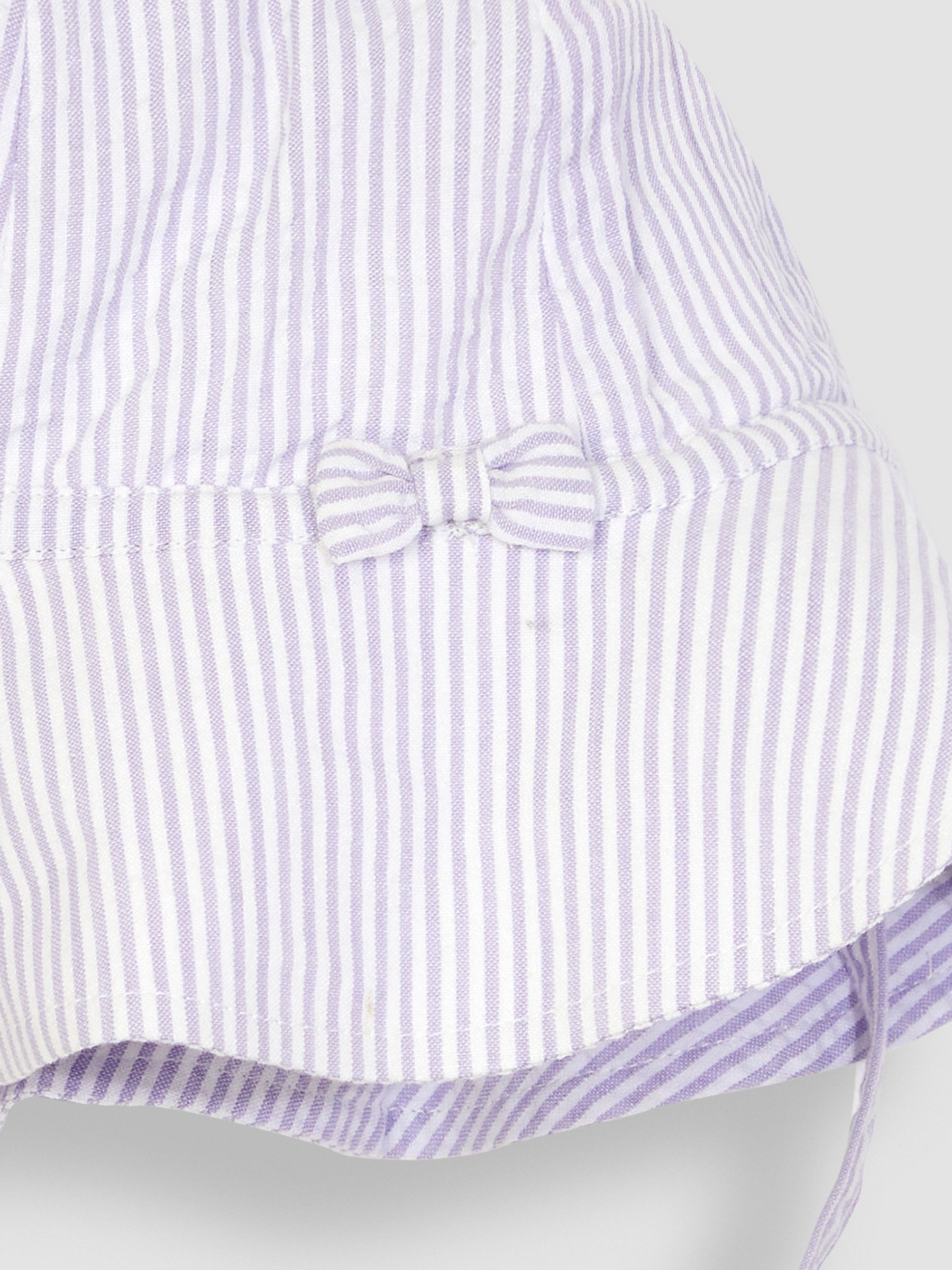 Lilac Purple Seersucker Stripe Floppy Sun Hat - Image 2 of 3
