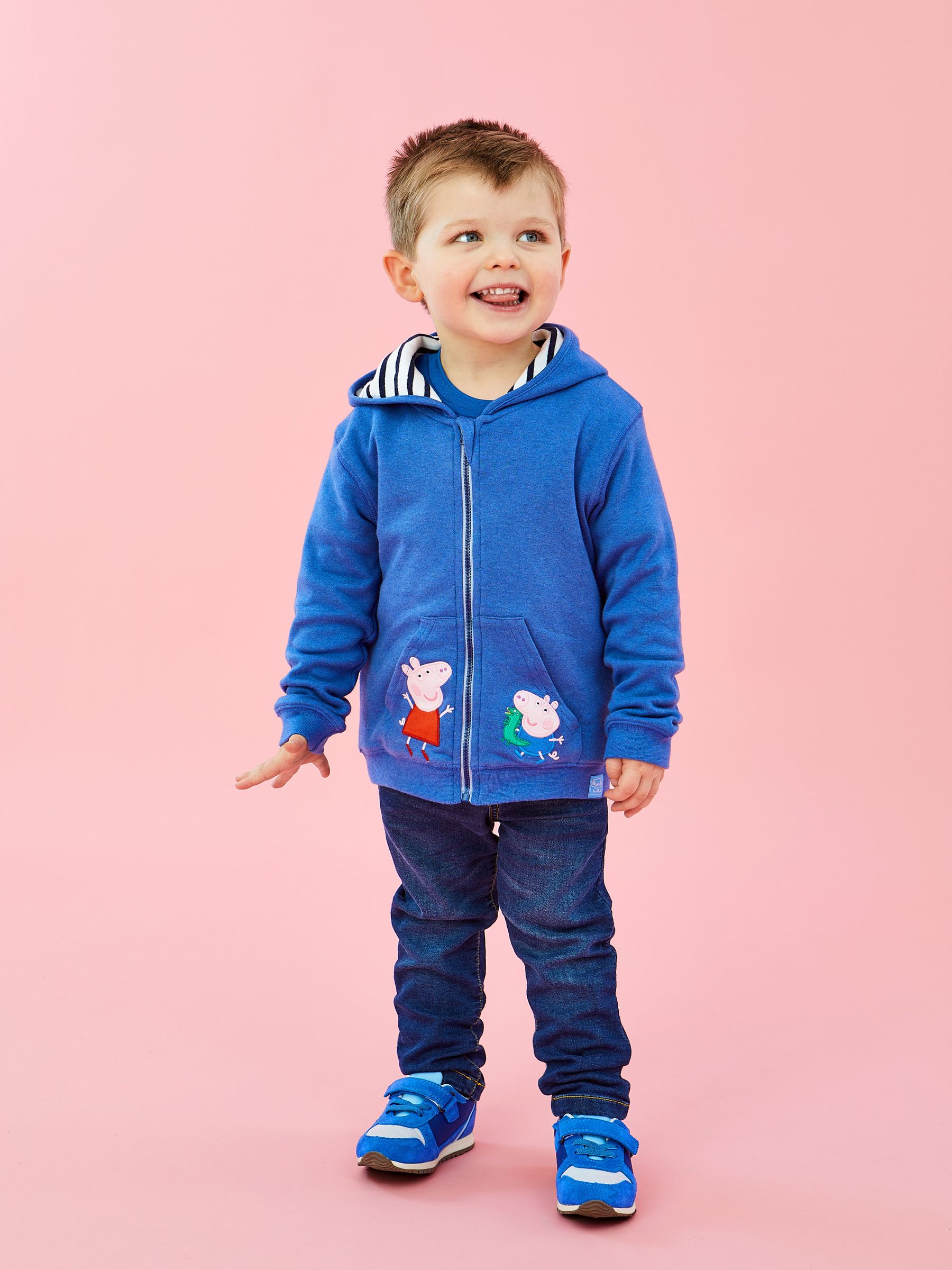 Cobalt Peppa Pig Appliqué Reversible Hoodie - Image 1 of 10