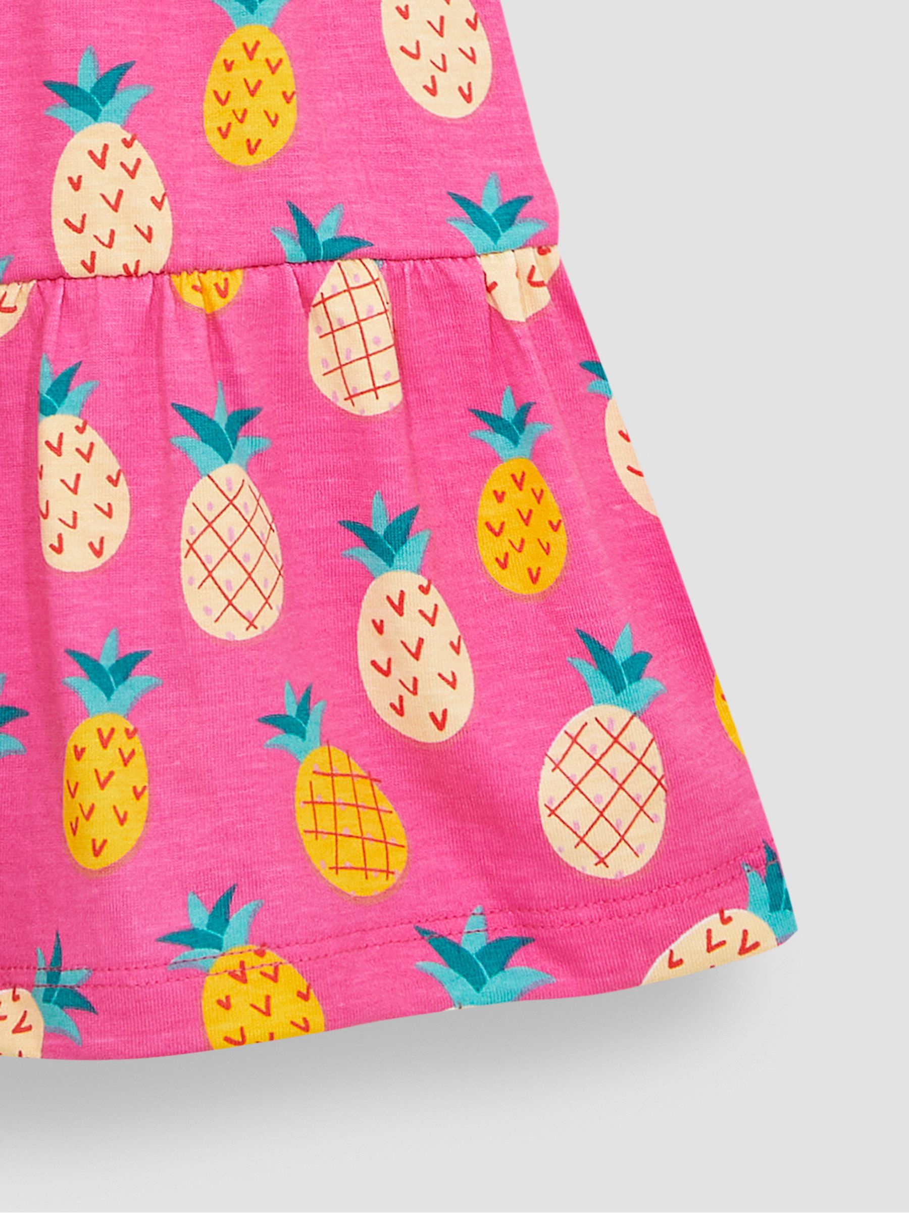 Fuchsia Pink Pineapple Ruffle Sleeve Tiered Jersey Dress - Image 3 of 3
