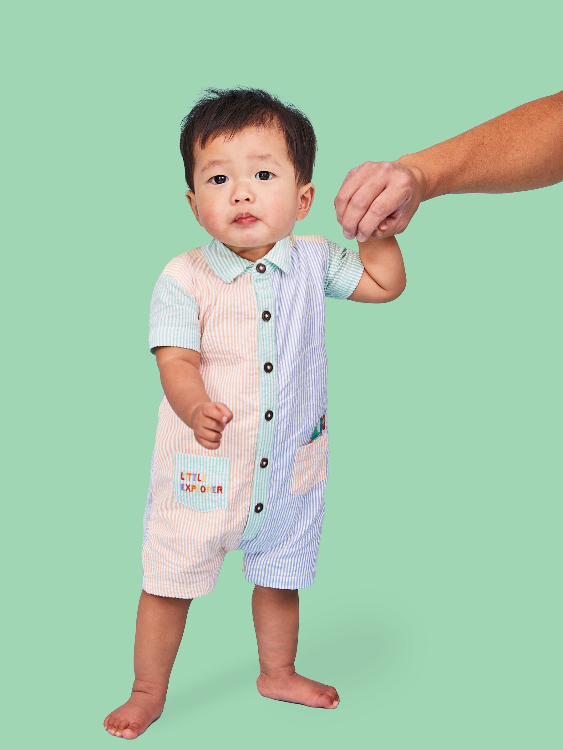 Green The Very Hungry Caterpillar Embroidered Romper JoJo Maman Bébé