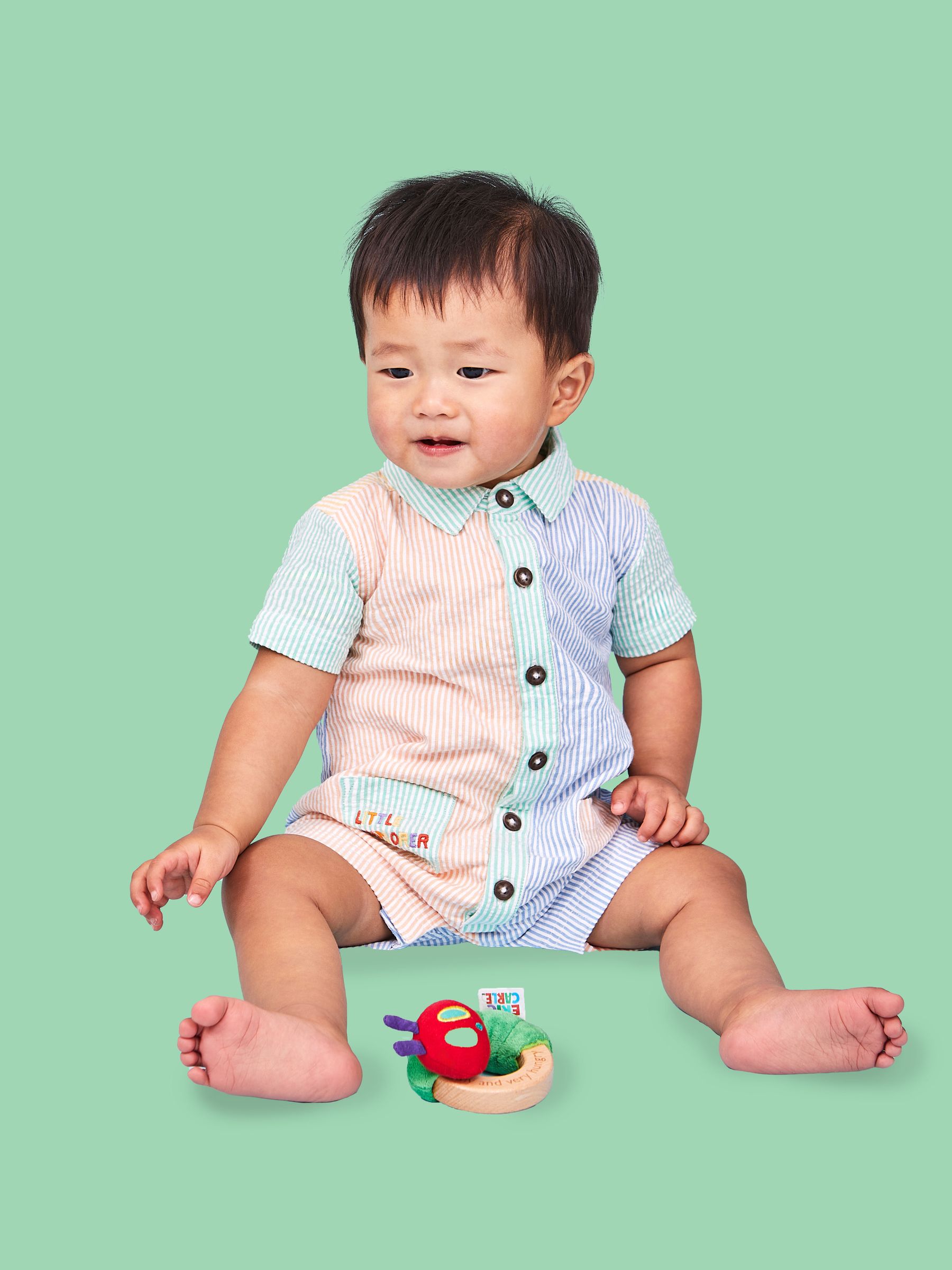 Green The Very Hungry Caterpillar Embroidered Romper - Image 5 of 8