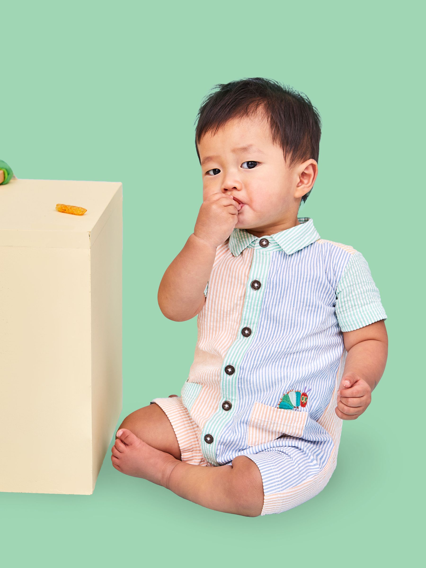 Green The Very Hungry Caterpillar Embroidered Romper - Image 6 of 8