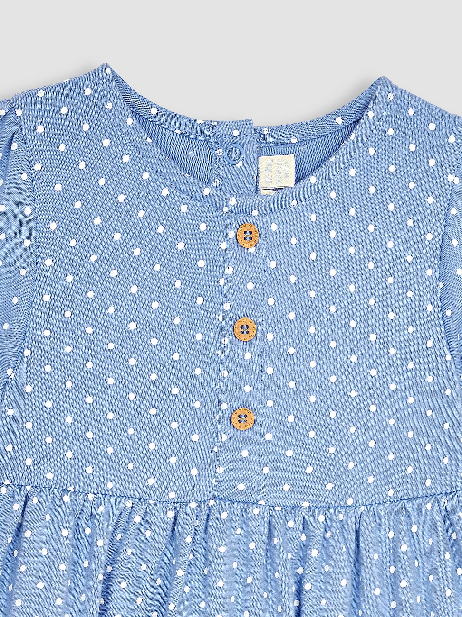 Blue Meadow Mouse Appliqué Spot Puff Sleeve Jersey Dress - Image 2 of 3