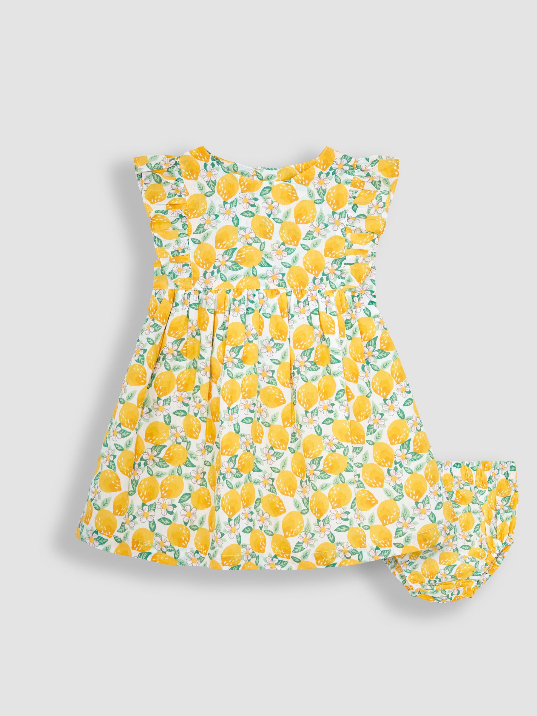 Lemon Bloom Pretty Summer Baby Dress in White - Image 1 of 4