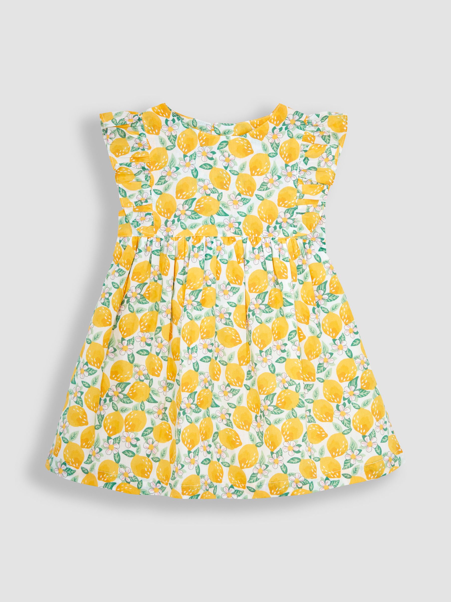 Lemon Bloom Pretty Summer Baby Dress in White - Image 2 of 4