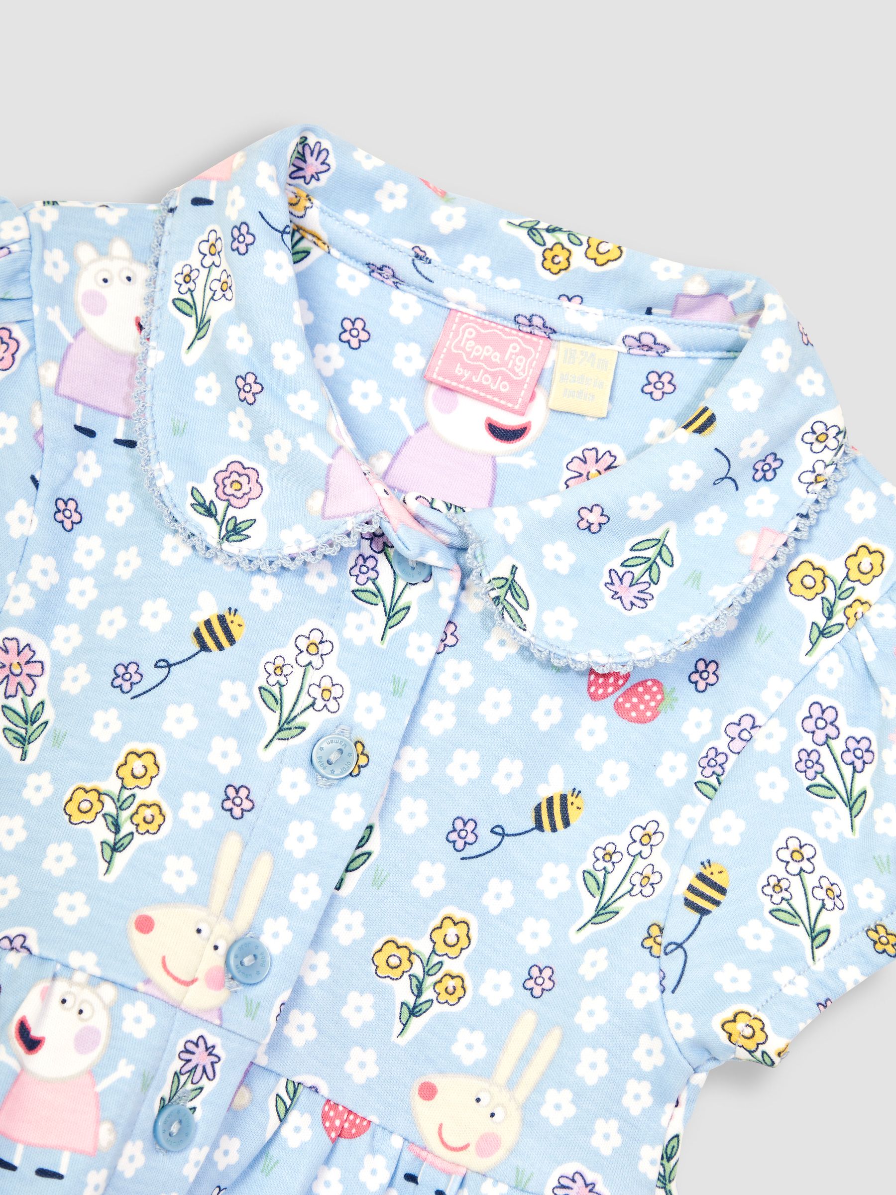 Blue Peppa Pig Pet In Pocket Button Through Dress - Image 4 of 6