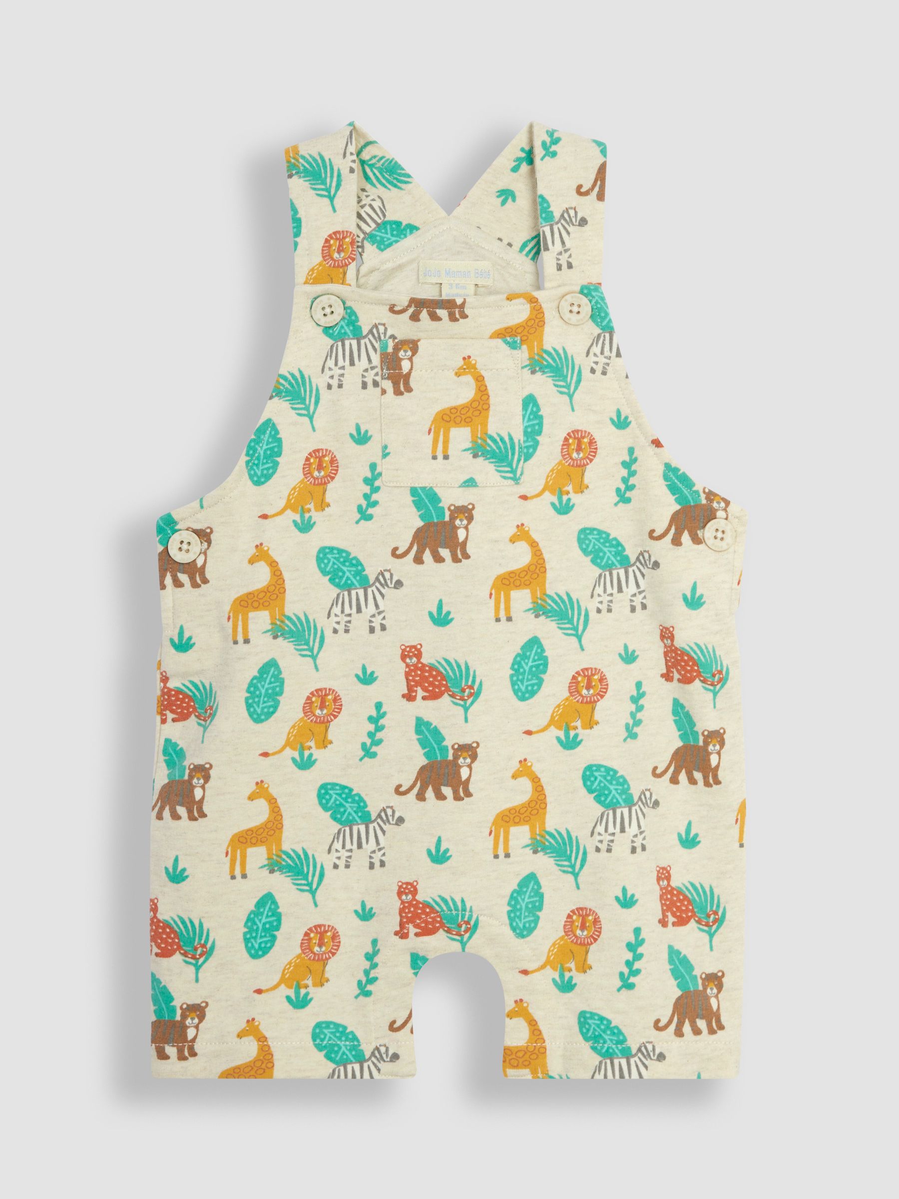 Natural Safari Animals Dungarees & T-Shirt 2-Piece Set - Image 2 of 5
