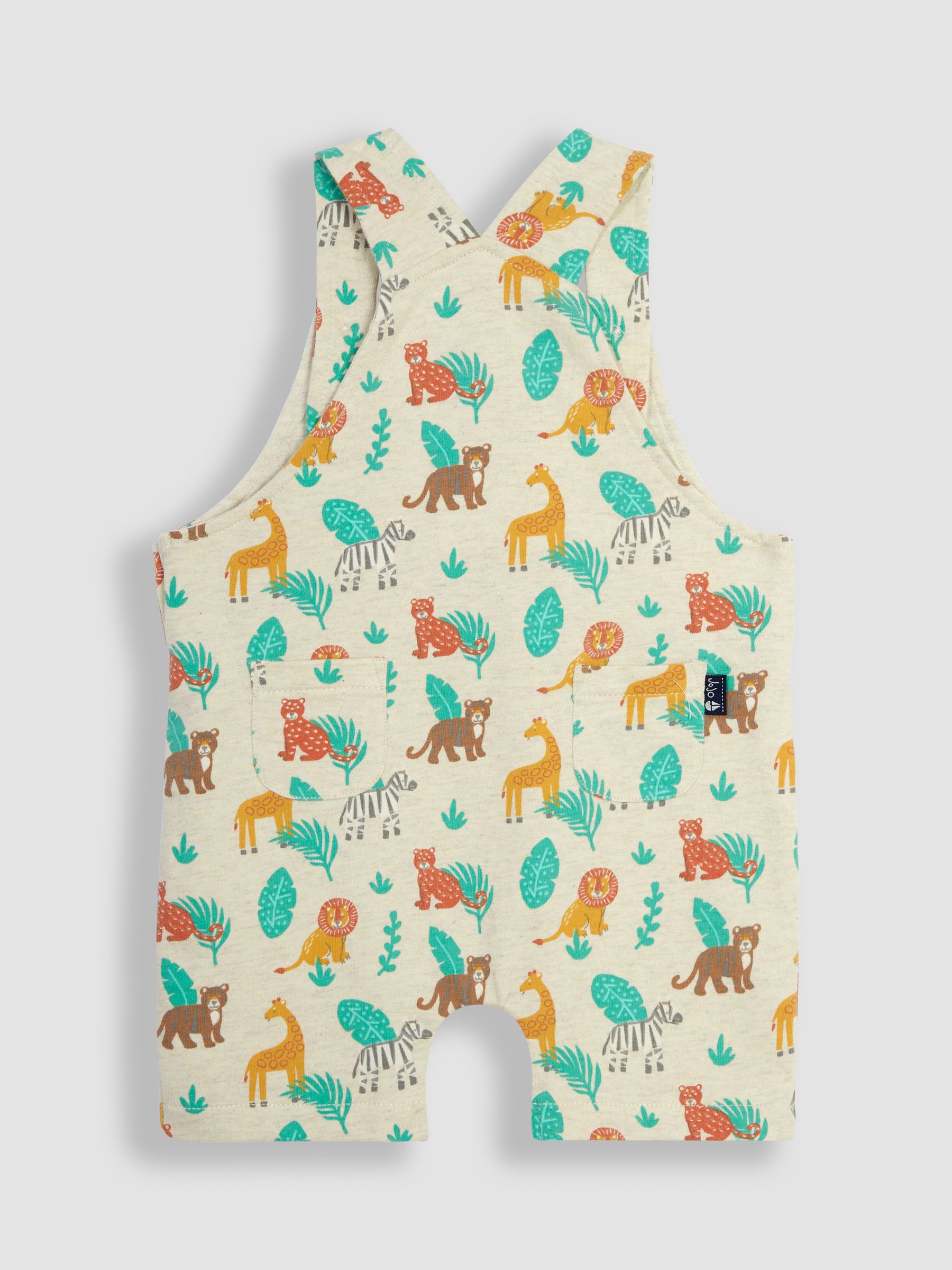 Natural Safari Animals Dungarees & T-Shirt 2-Piece Set - Image 3 of 5