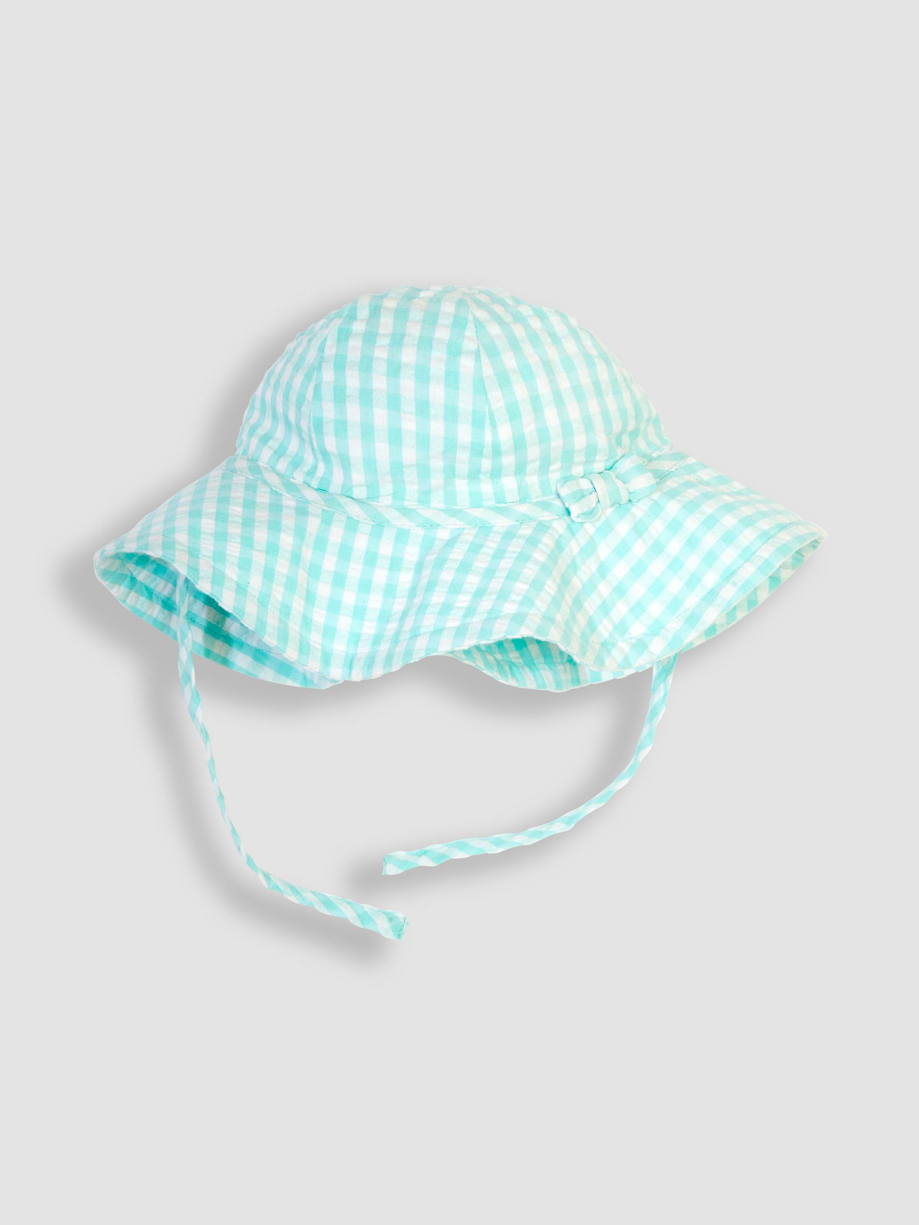 2-Piece Duck Embroidered Baby Dress & Hat Set in Duck Egg - Image 3 of 6