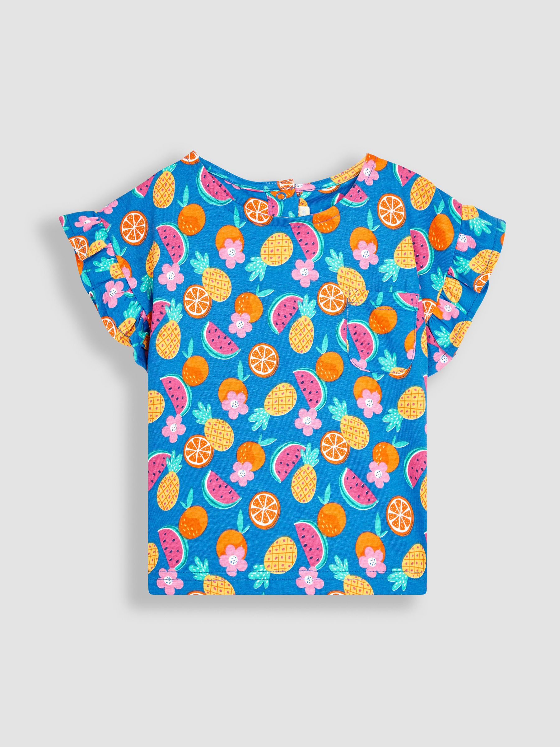 Cobalt Summer Fruits Drop Shoulder T-Shirt - Image 1 of 3