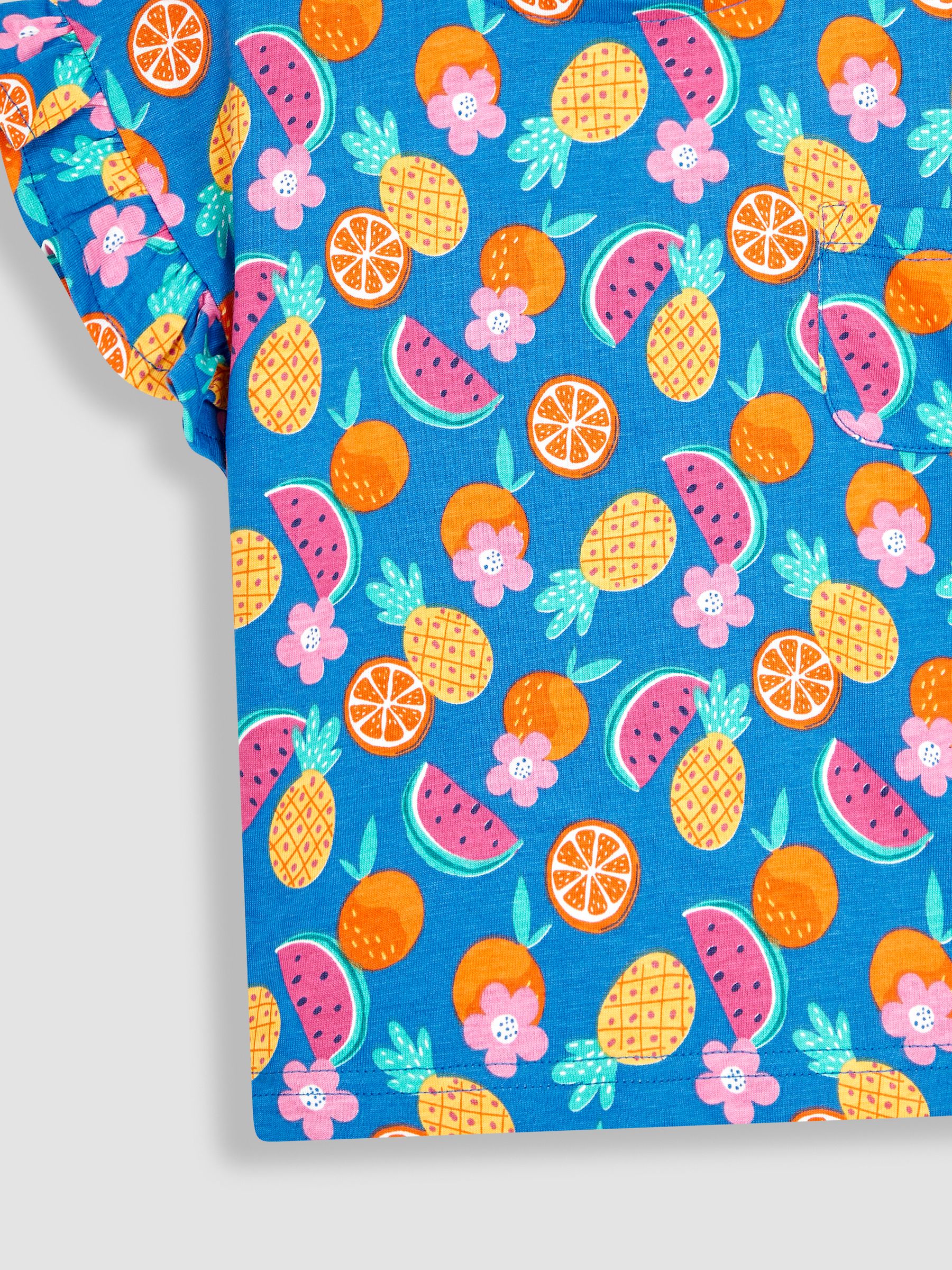 Cobalt Summer Fruits Drop Shoulder T-Shirt - Image 3 of 3