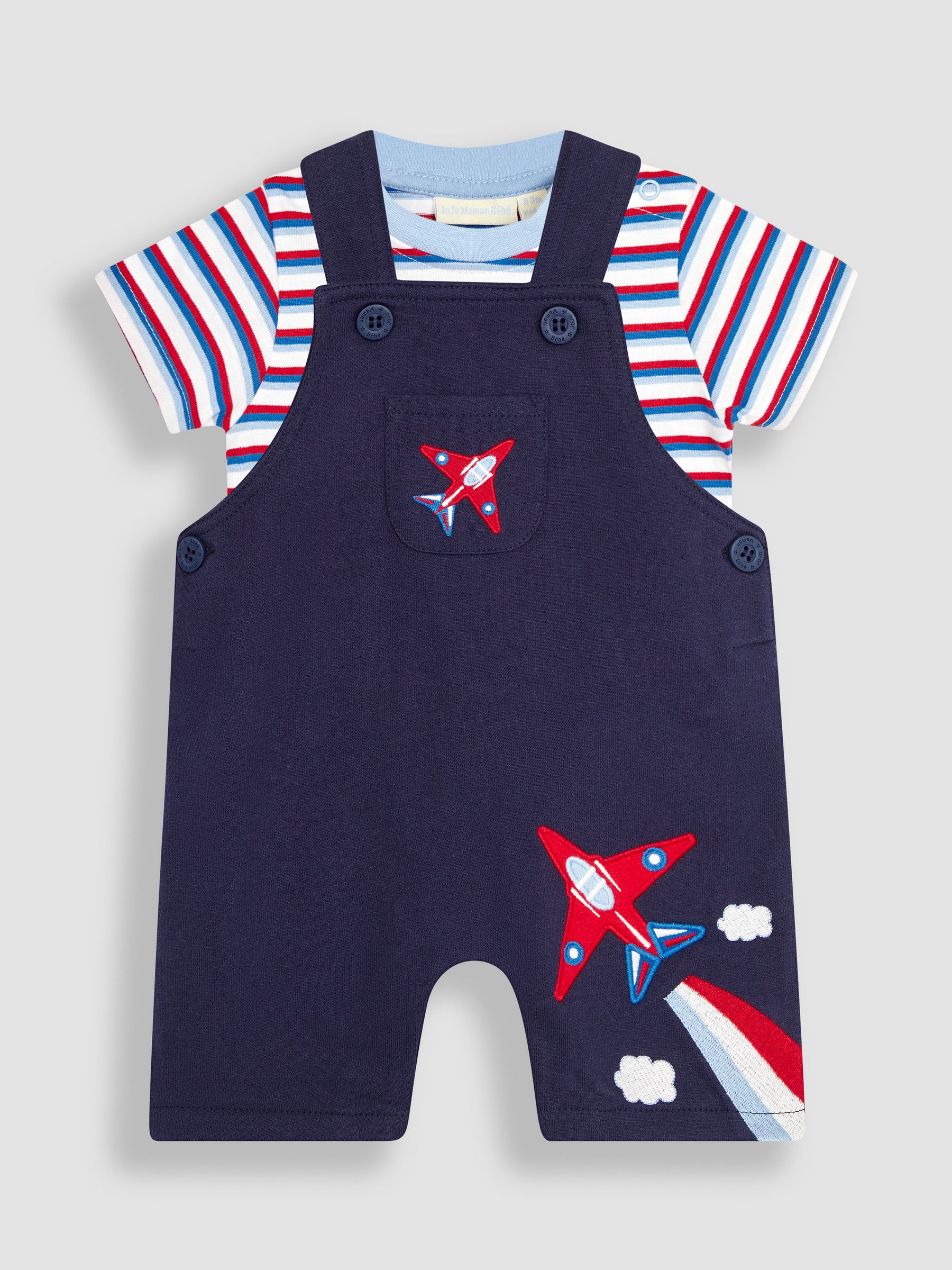 2-Piece Red Arrows Dungarees & T-Shirt Set in Navy - Image 2 of 8