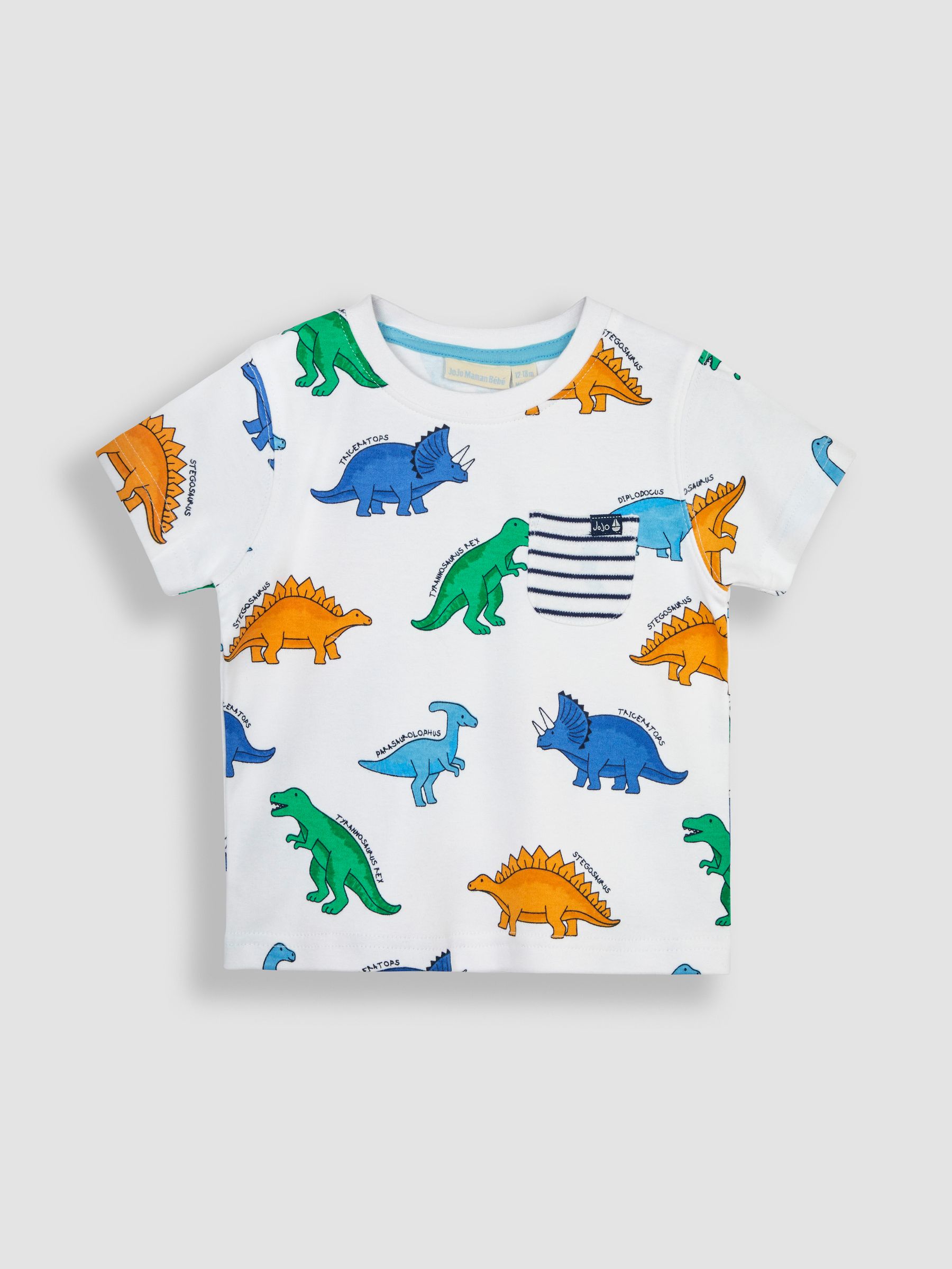 Navy Blue Dino Printed T-Shirt & Shorts Set - Image 2 of 4