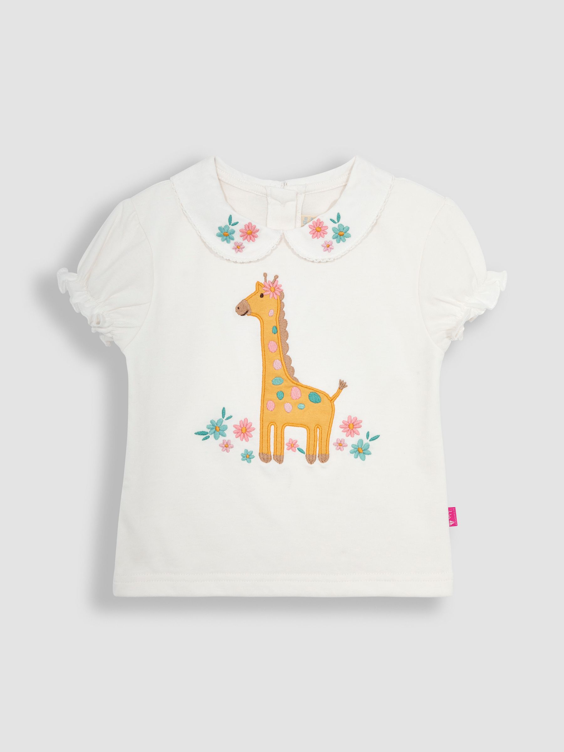 Cream 2-Piece Giraffe Applique T-Shirt & Leggings Set - Image 2 of 4