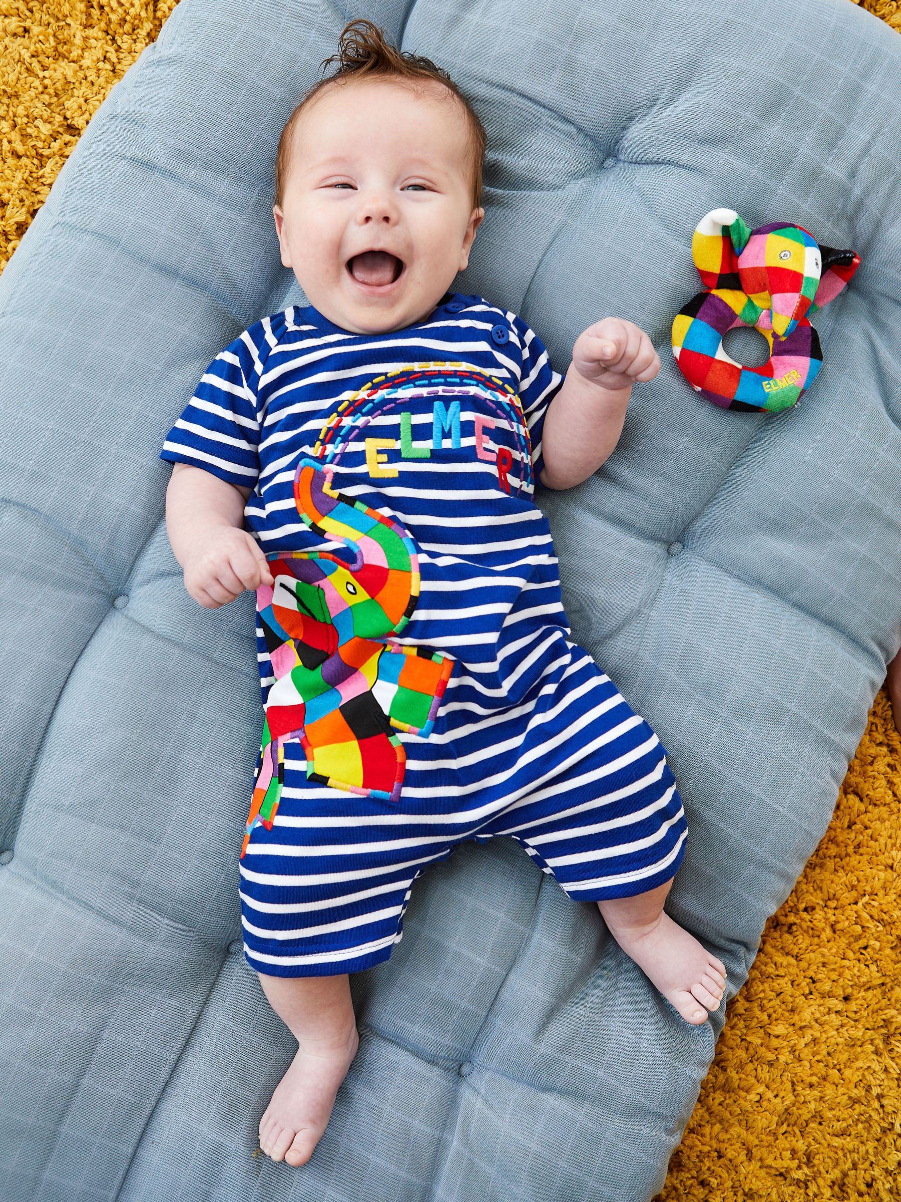 Navy Elmer Appliqué Romper - Image 1 of 5