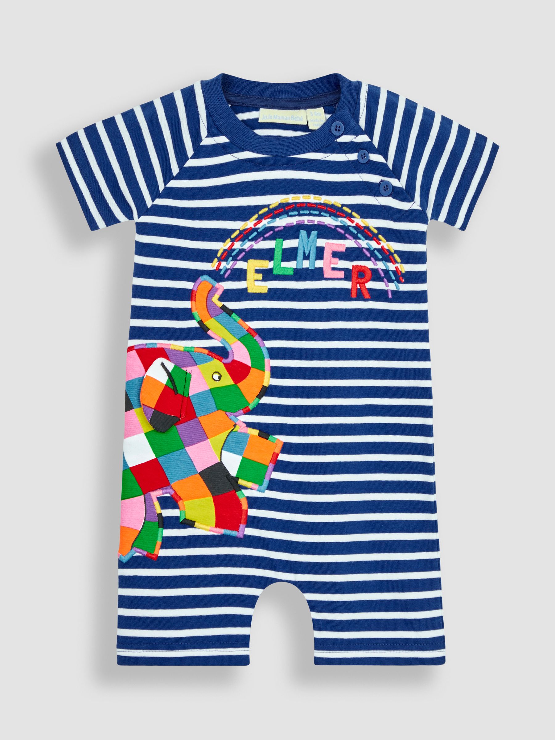 Navy Elmer Appliqué Romper - Image 3 of 5