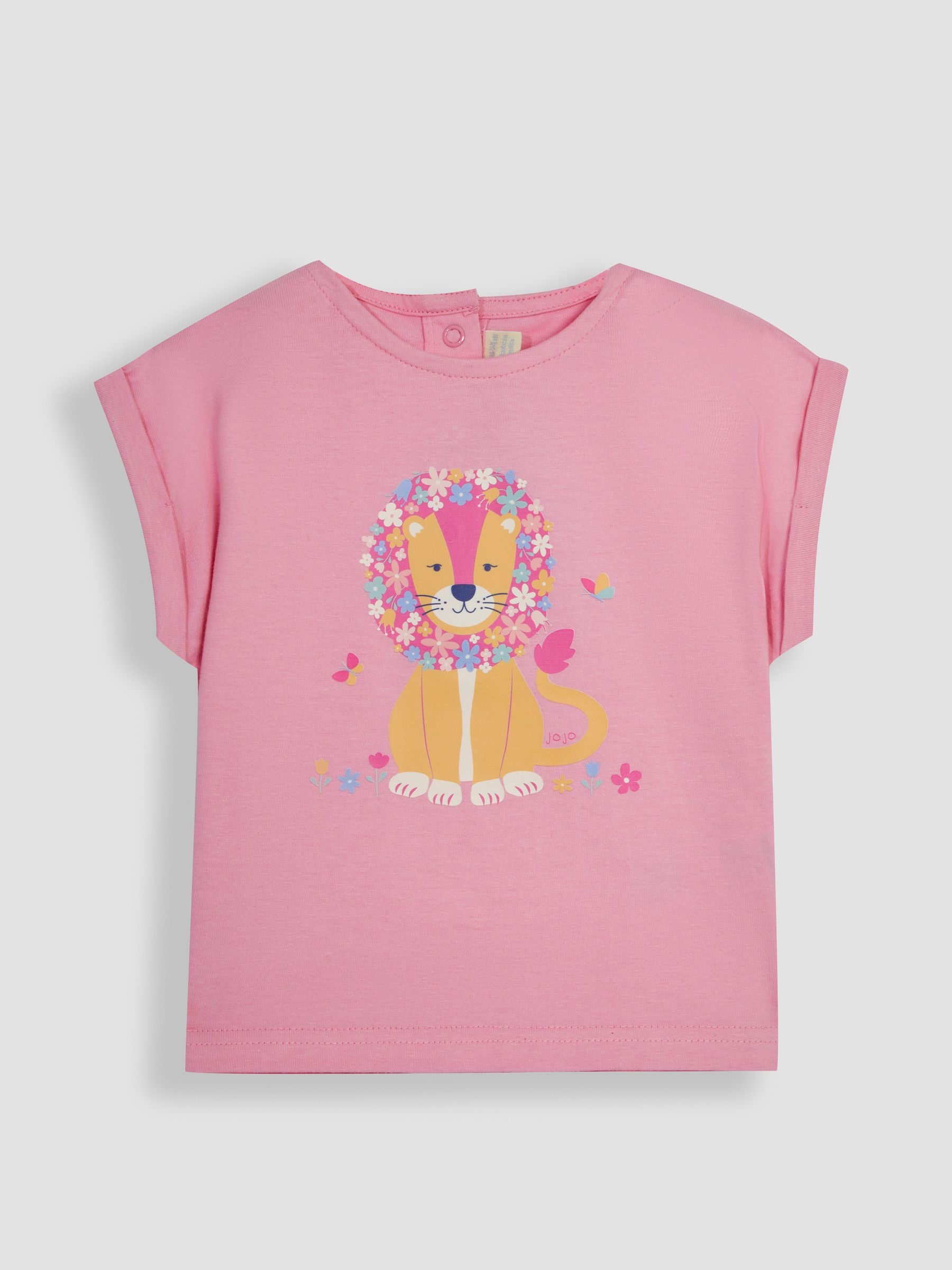 Pink 2-Piece Lion T-Shirt & Safari Animals Pretty Shorts Set - Image 2 of 4