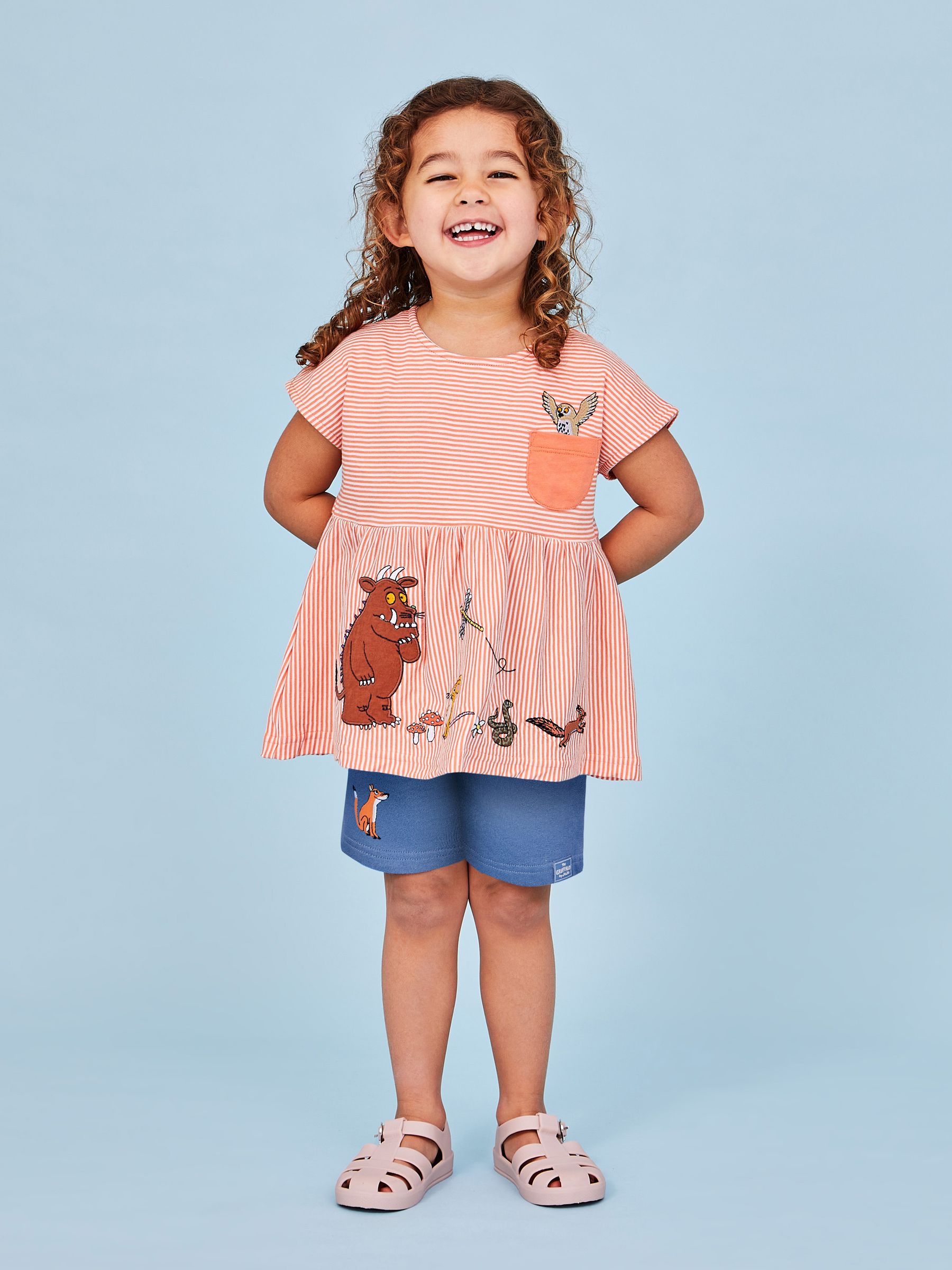 2-Piece Gruffalo Appliqué T-Shirt & Shorts Set in Pink - Image 1 of 7