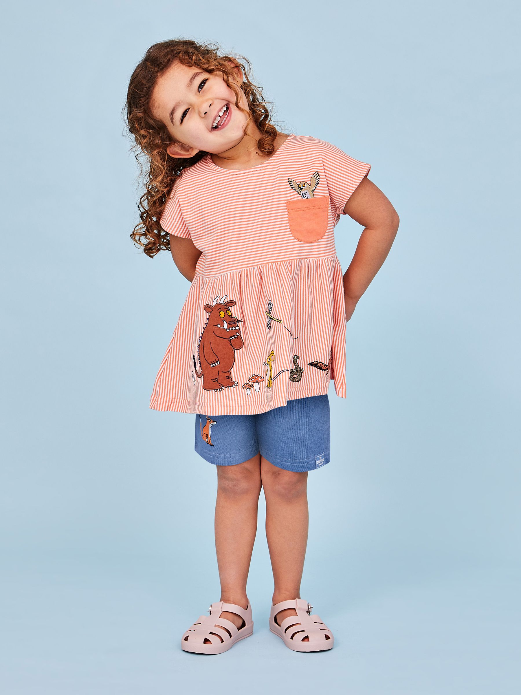 2-Piece Gruffalo Appliqué T-Shirt & Shorts Set in Pink - Image 2 of 7