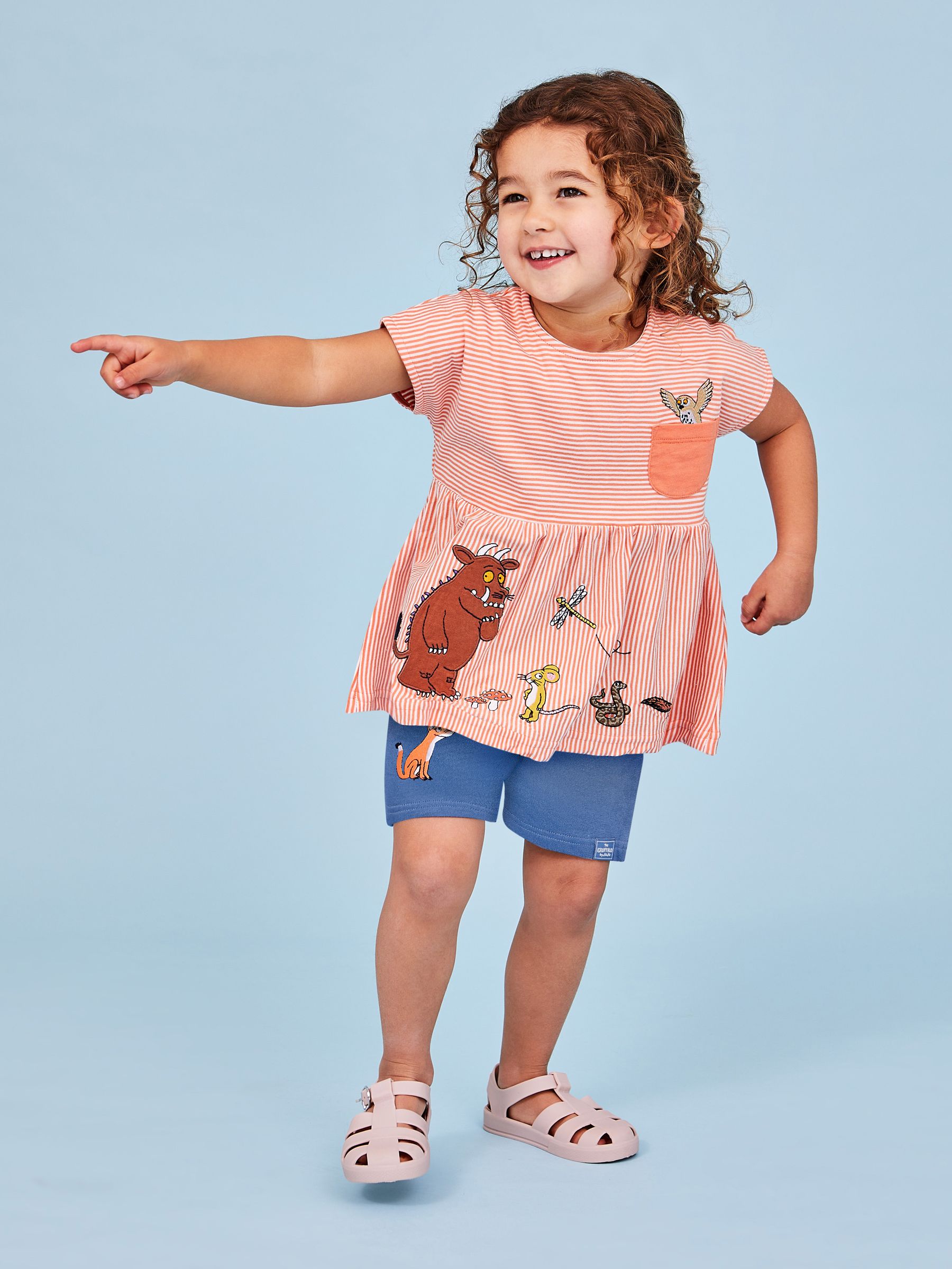 2-Piece Gruffalo Appliqué T-Shirt & Shorts Set in Pink - Image 3 of 7