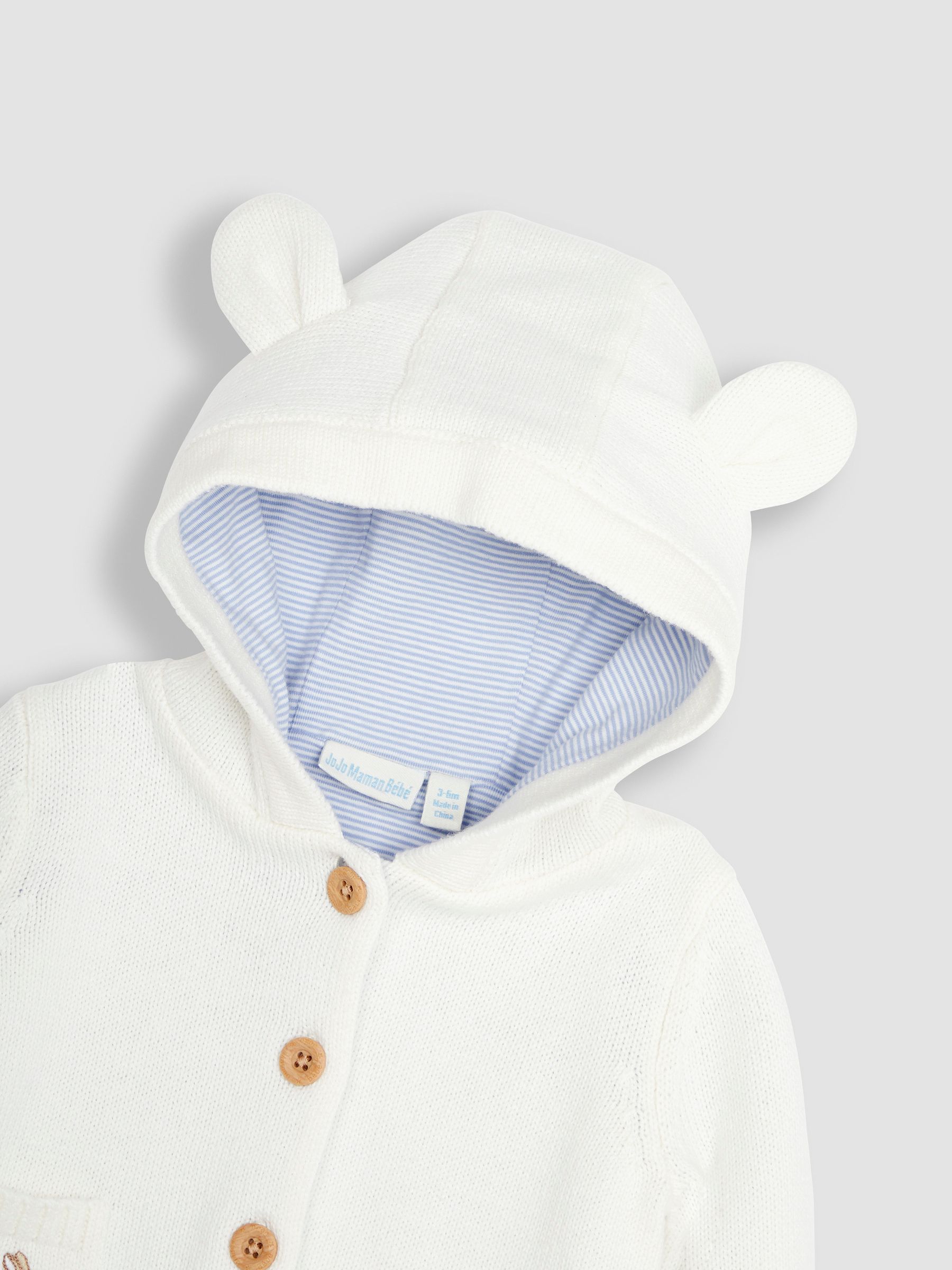Cream Peter Rabbit Embroidered Hooded Cardigan - Image 2 of 3