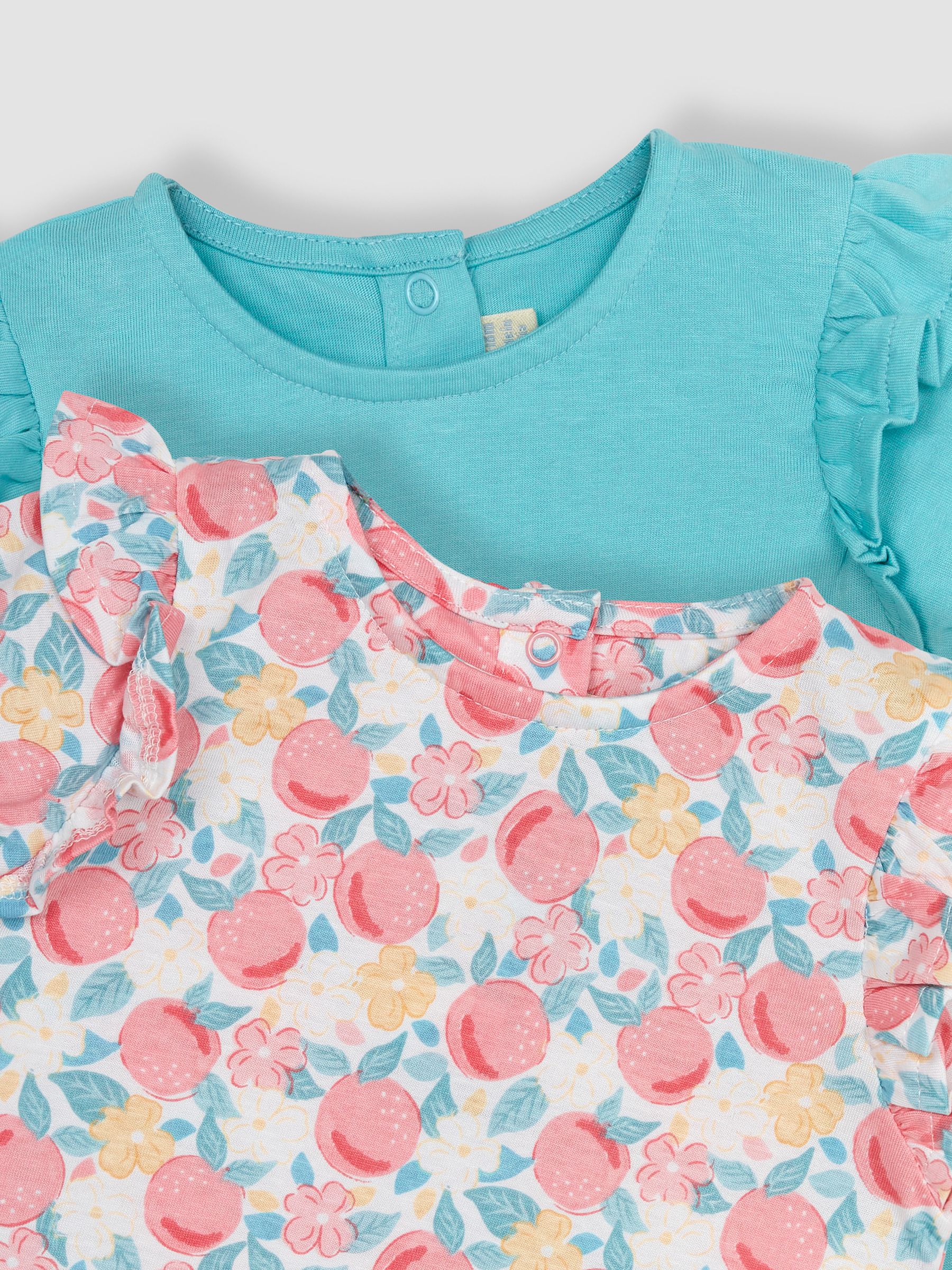 Multi 2-Pack Pretty Peach & Frill Sleeve T-Shirts - Image 4 of 5