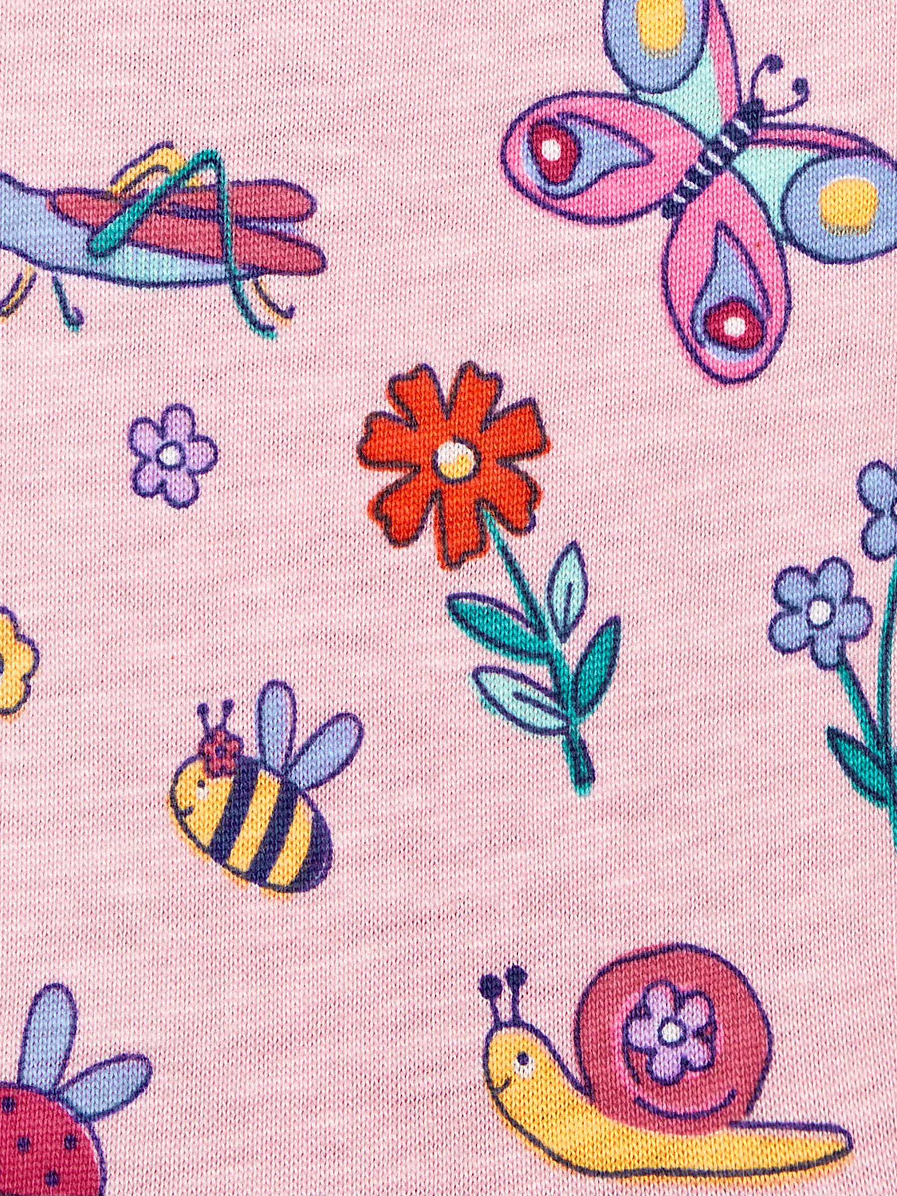 Pink Garden Bugs Drop Shoulder Jersey Dress - Image 3 of 4