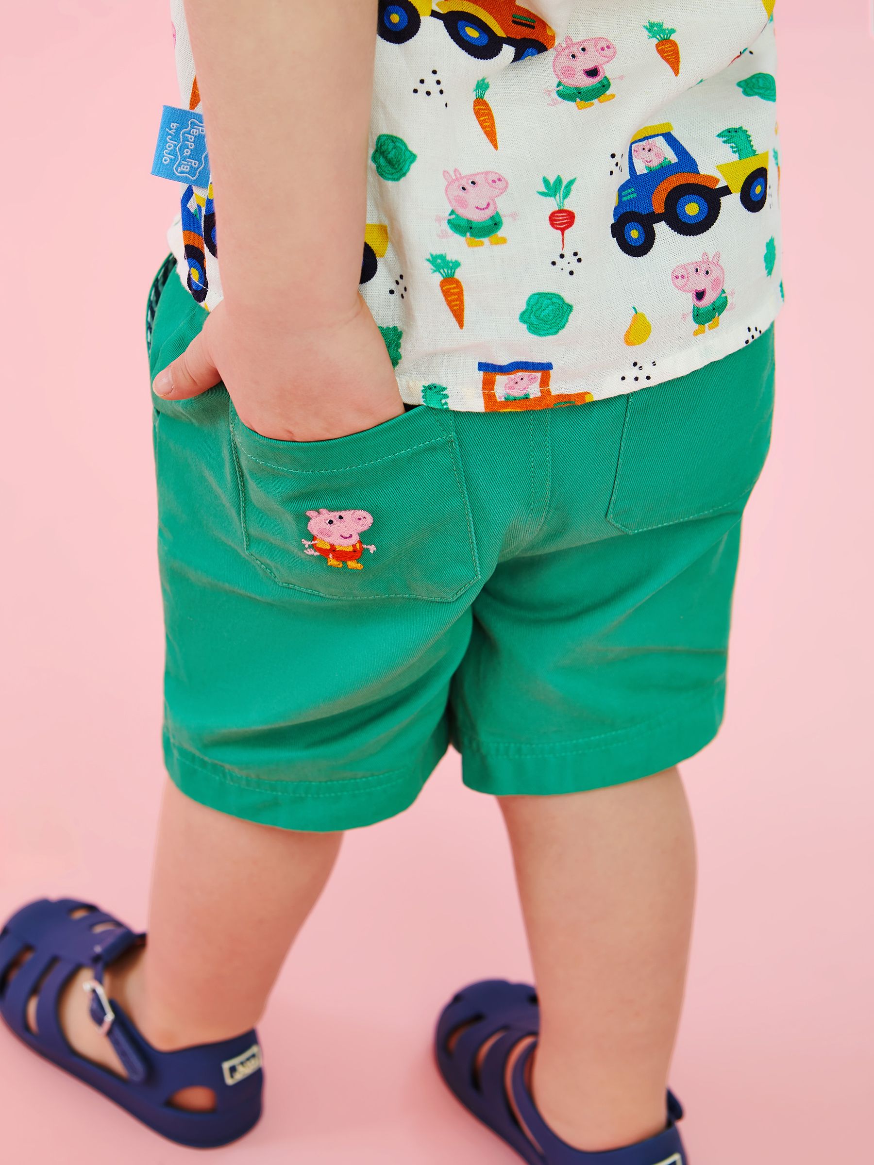 Green 2-Piece Peppa Pig Shirt & Shorts Set - Image 2 of 9