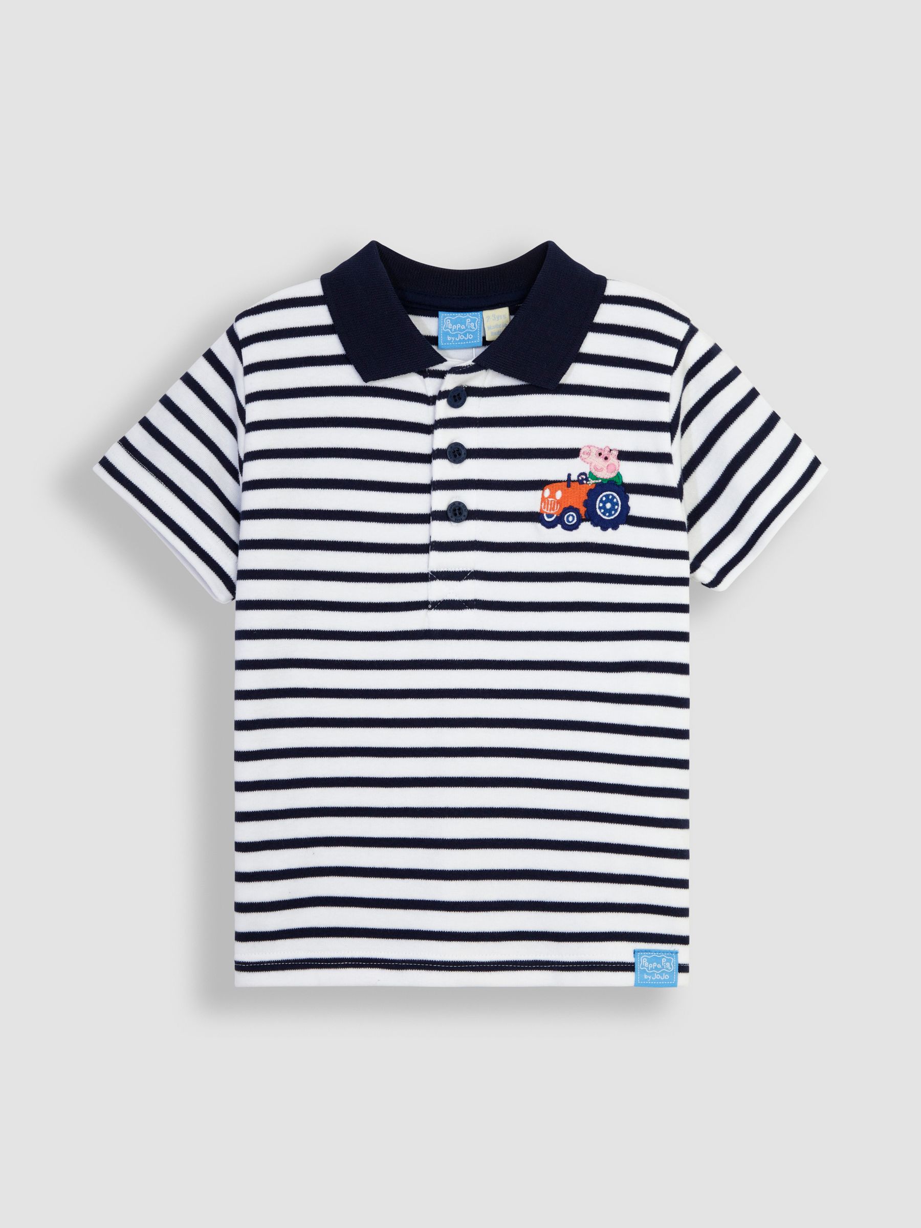 2-Piece Peppa Pig Appliqué Polo Shirt & Shorts Set in Navy - Image 3 of 6
