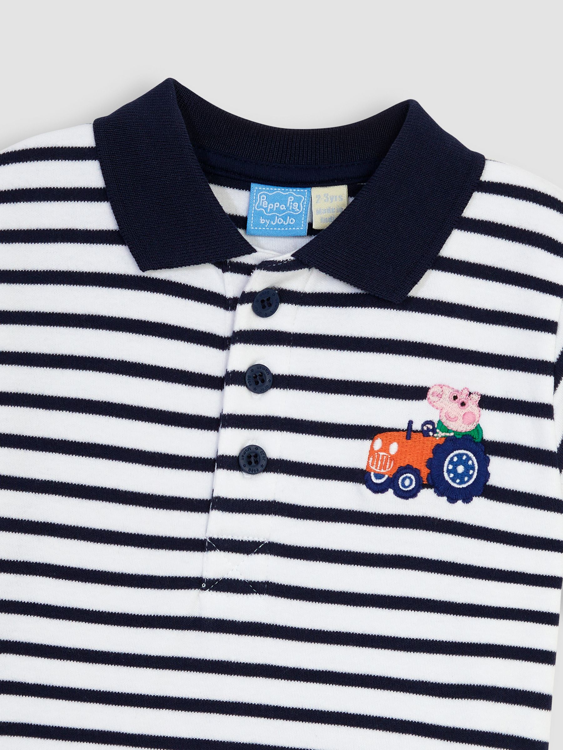 2-Piece Peppa Pig Appliqué Polo Shirt & Shorts Set in Navy - Image 5 of 6
