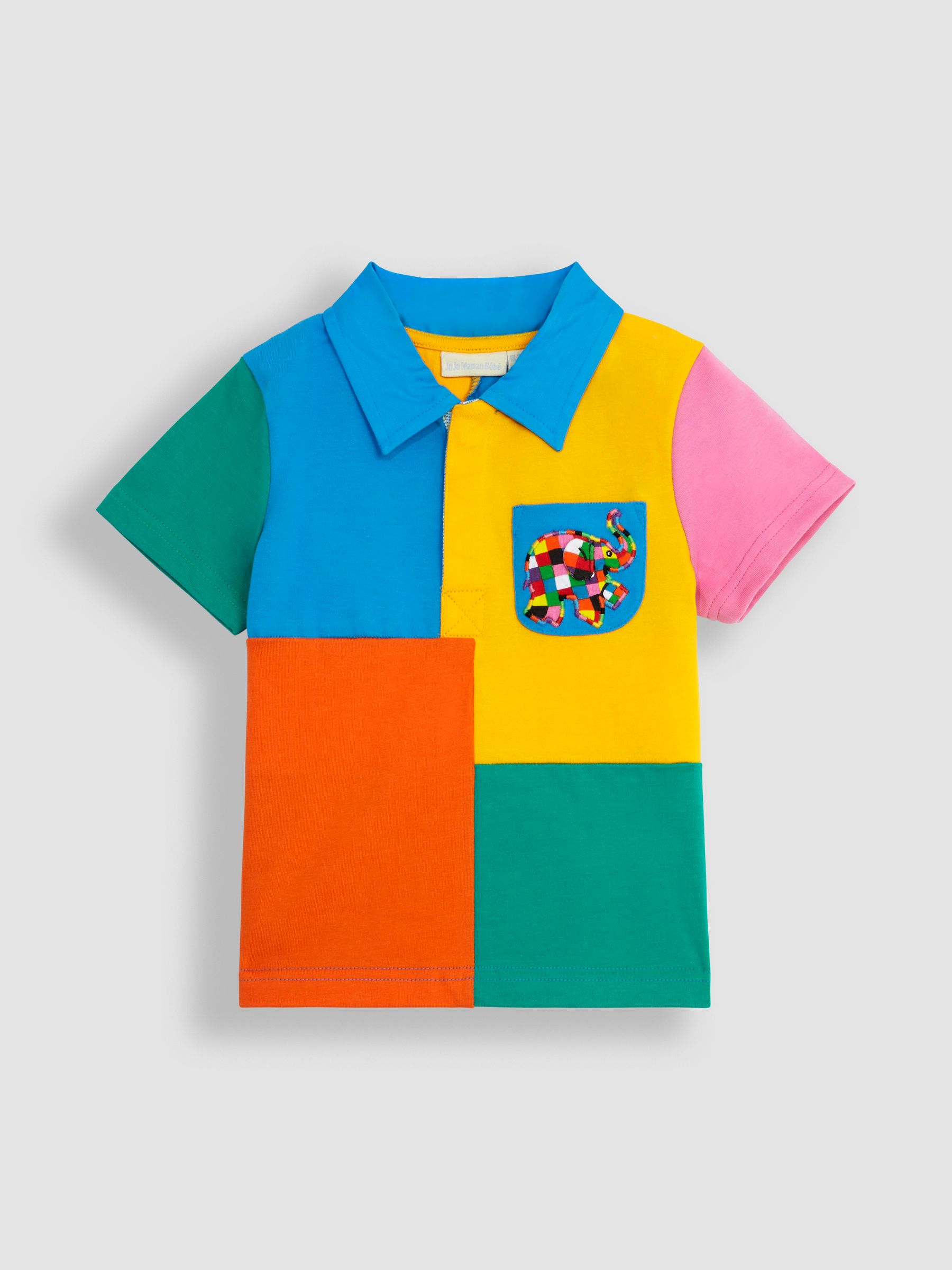 Elmer Colour Block Polo Shirt in Yellow - Image 3 of 3