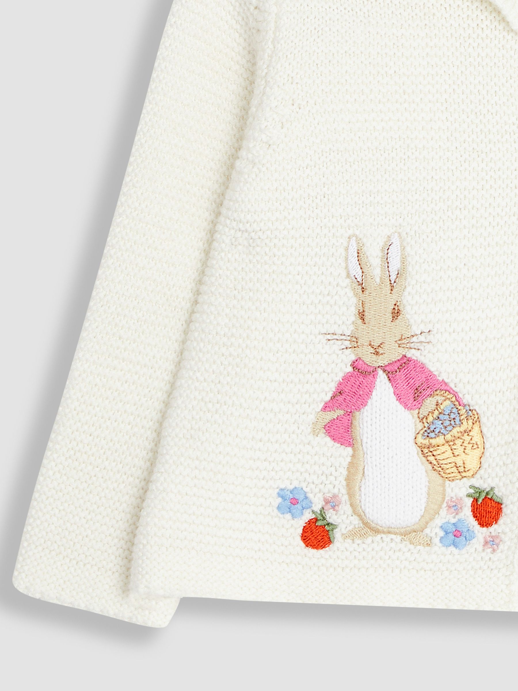 Cream Peter Rabbit Appliqué Cardigan With Collar - Image 3 of 3