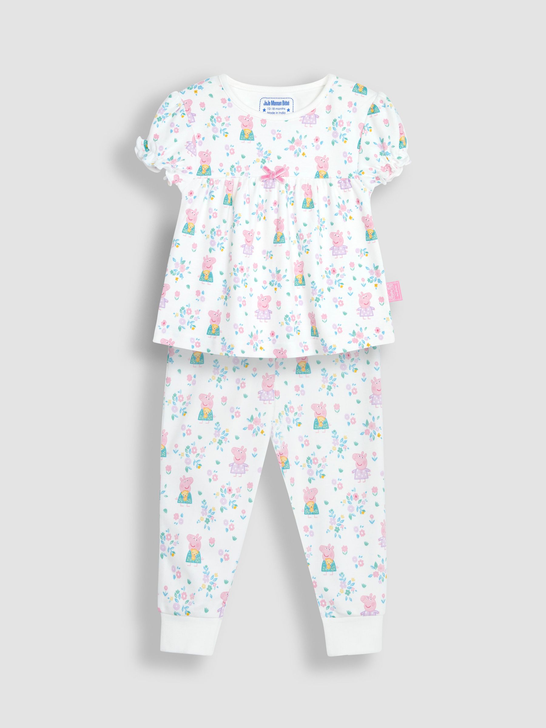 Cream Peppa Pig Jersey Pyjamas - Image 3 of 5