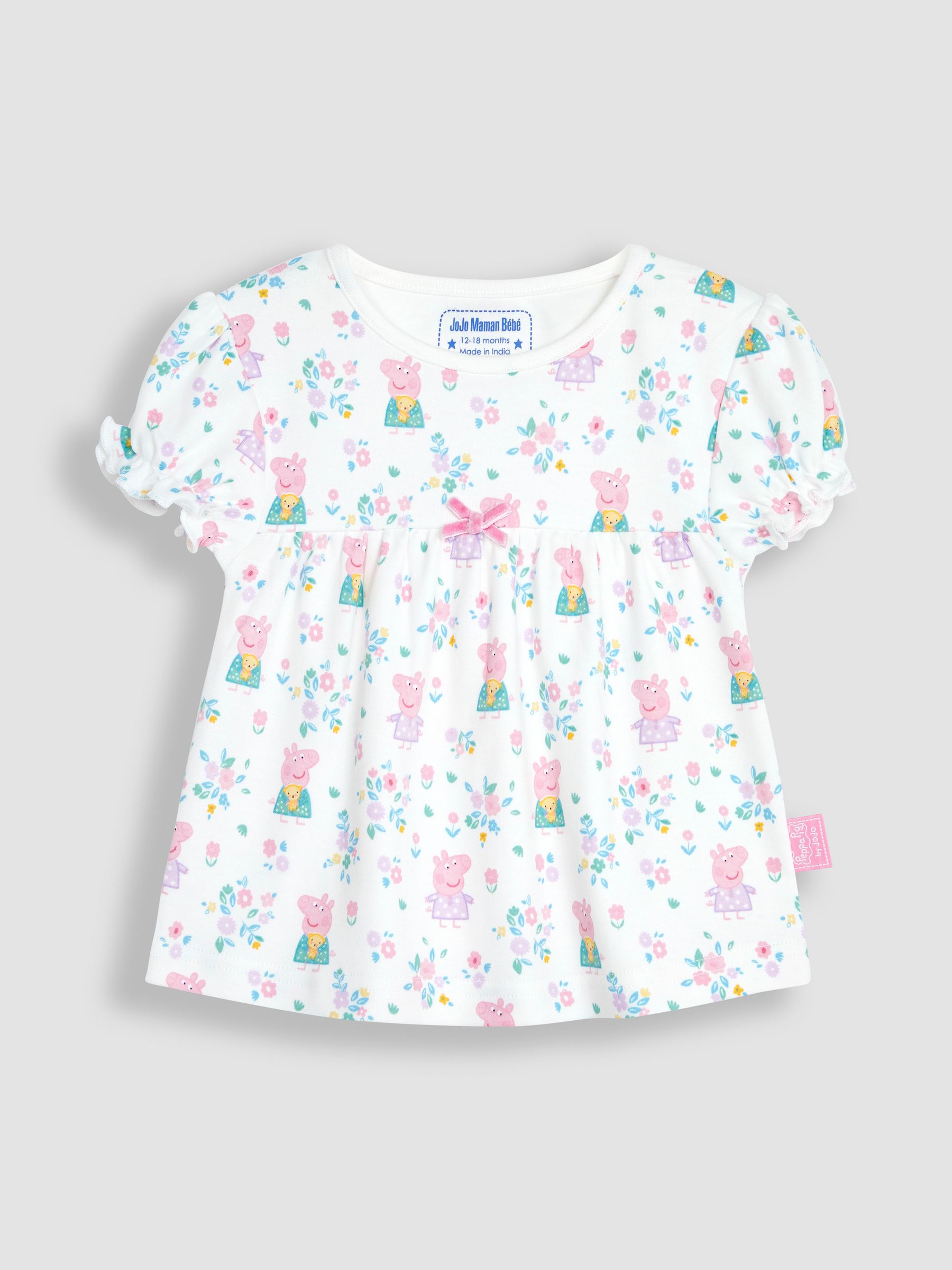 Cream Peppa Pig Jersey Pyjamas - Image 4 of 5