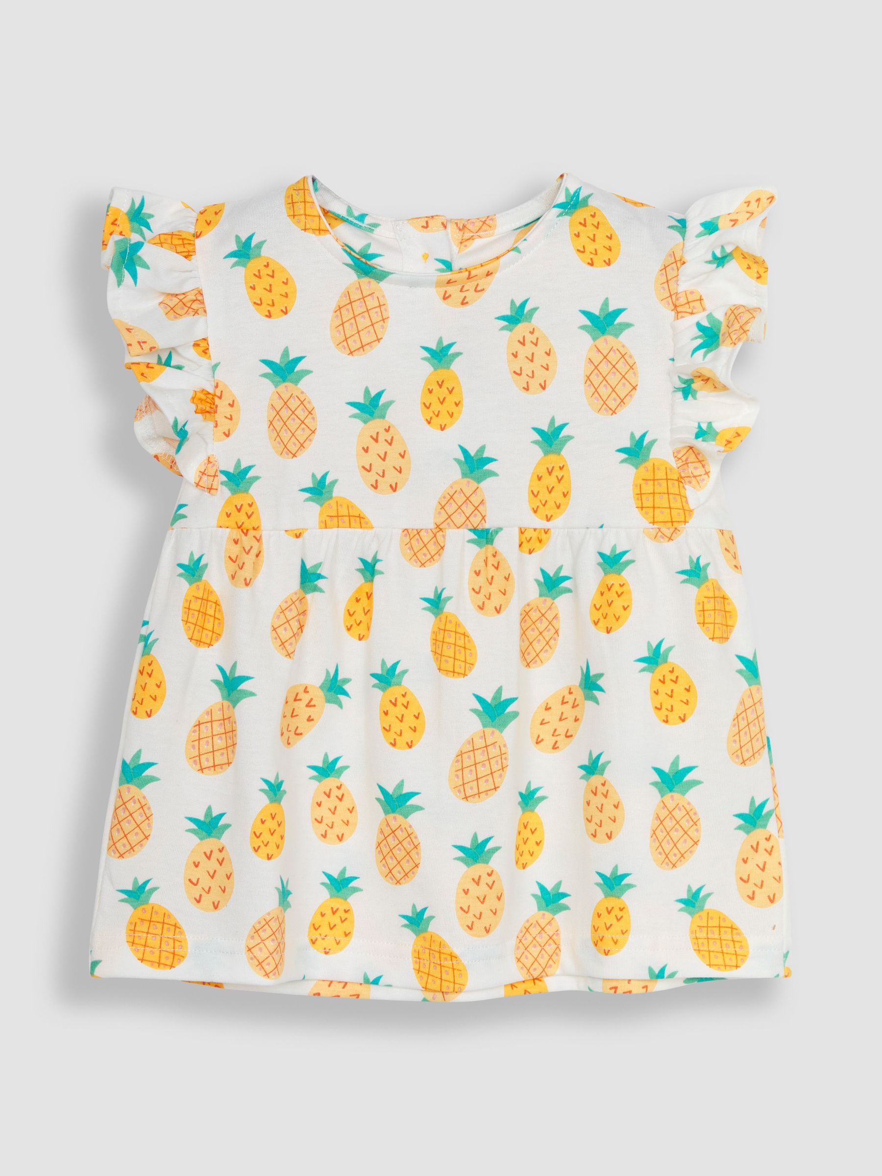 Cream 2-Pack Pineapple & Frill Shoulder T-Shirts - Image 2 of 7