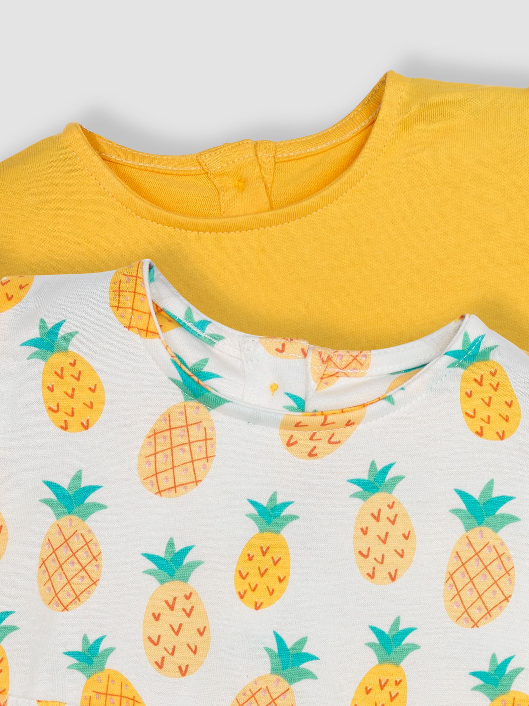 Cream 2-Pack Pineapple & Frill Shoulder T-Shirts - Image 4 of 7