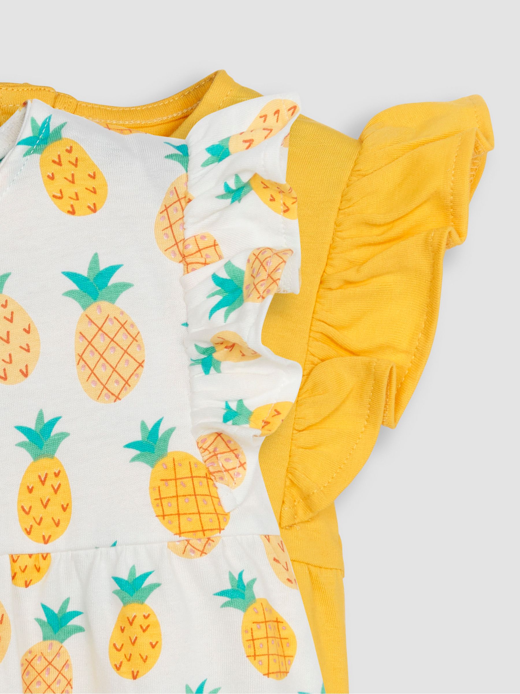 Cream 2-Pack Pineapple & Frill Shoulder T-Shirts - Image 5 of 7