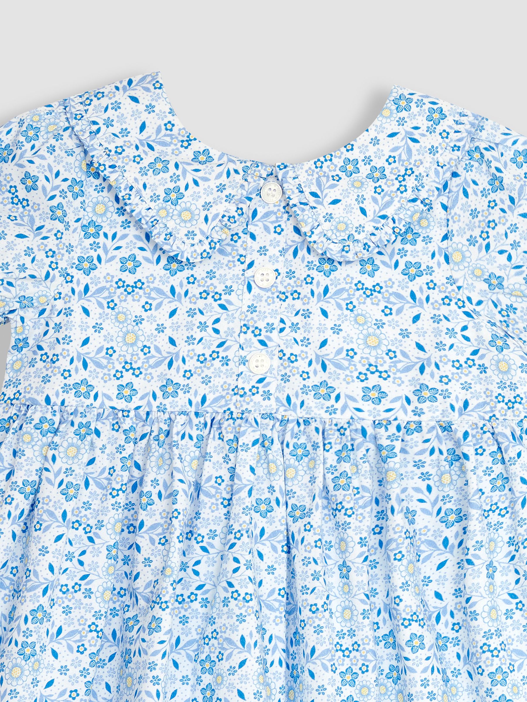 Blue Floral Button Front Collar Tea Dress - Image 2 of 3