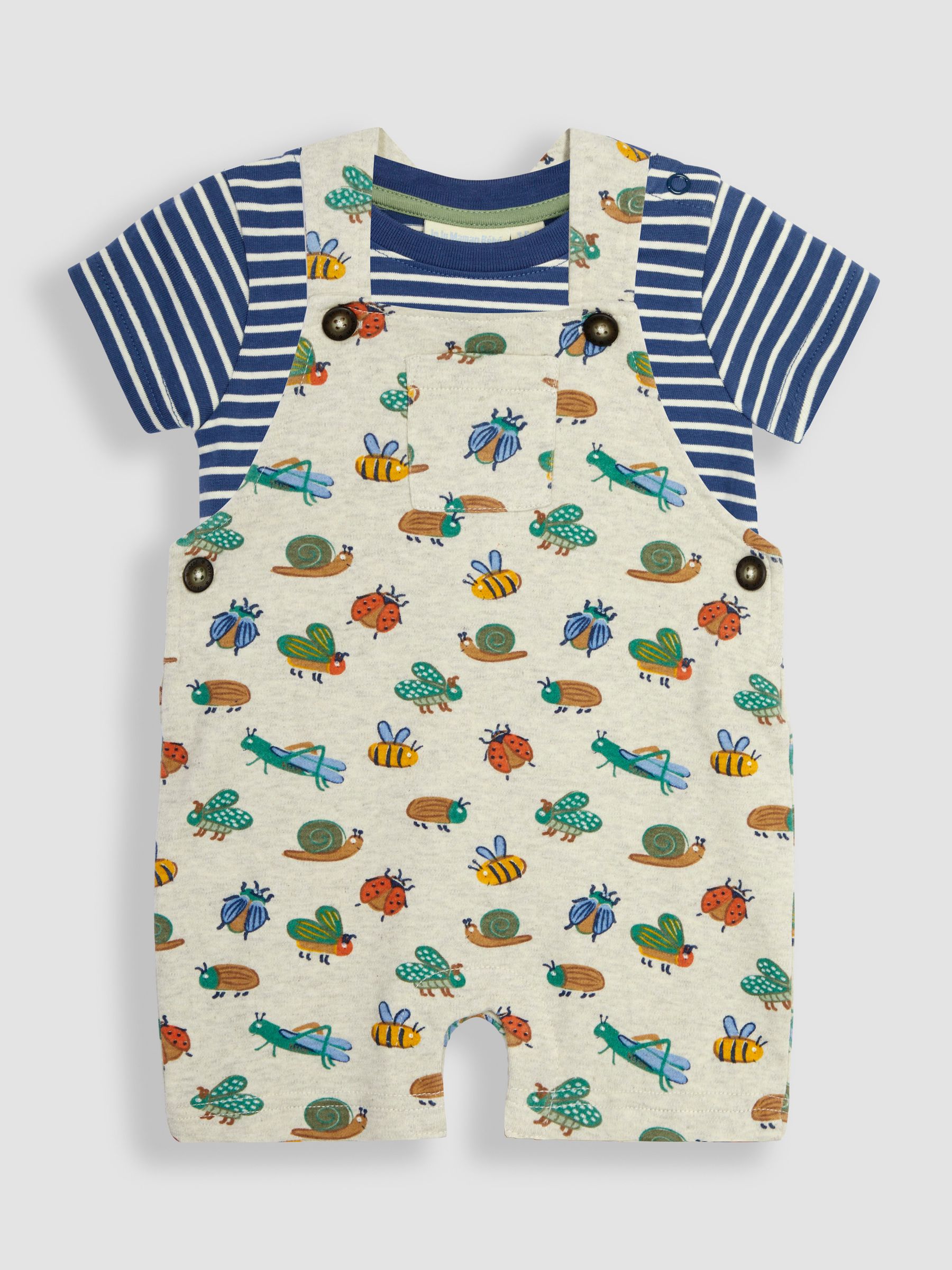 Natural Garden Bugs Dungarees & T-Shirt 2-Piece Set - Image 2 of 6