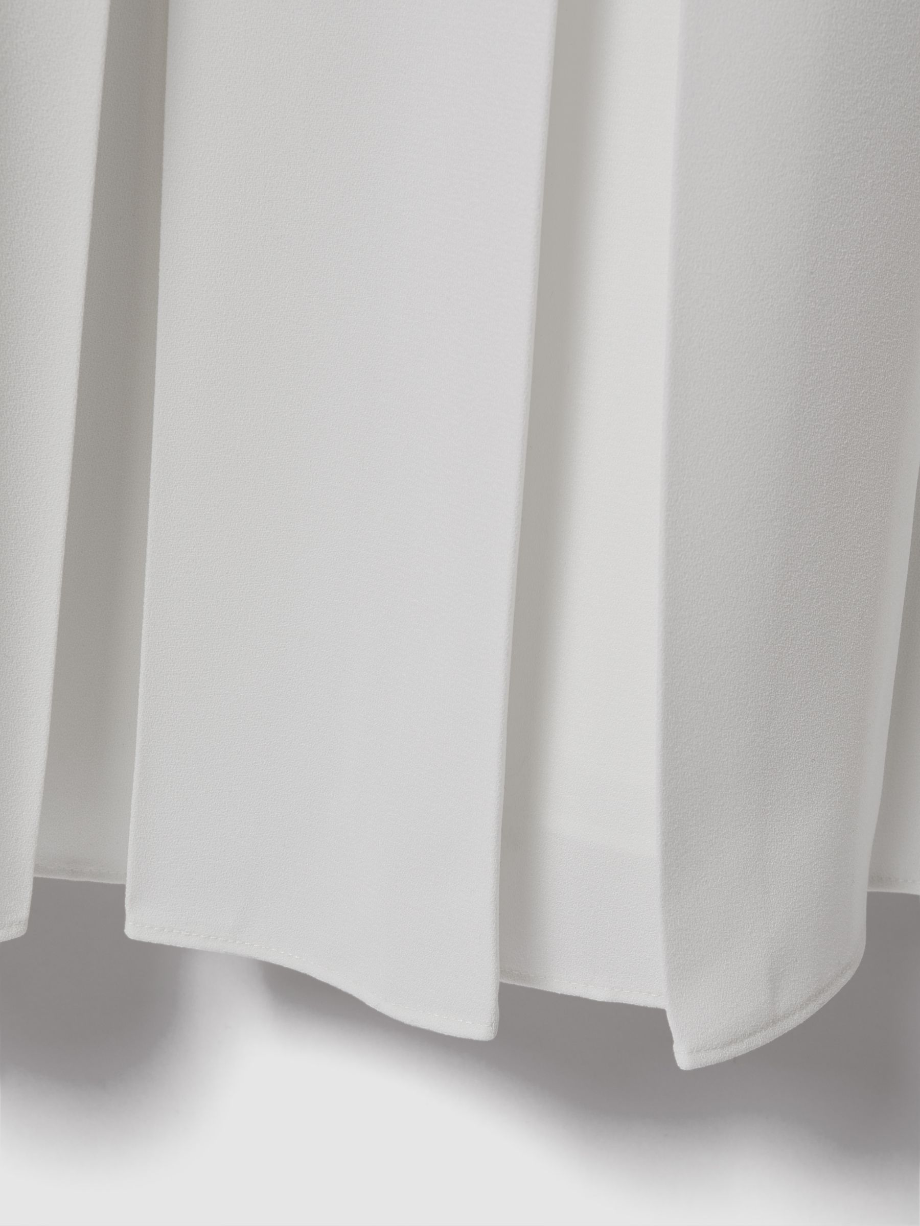 Florere Pleated Strappy Midi Dress in Off White - Image 6 of 6