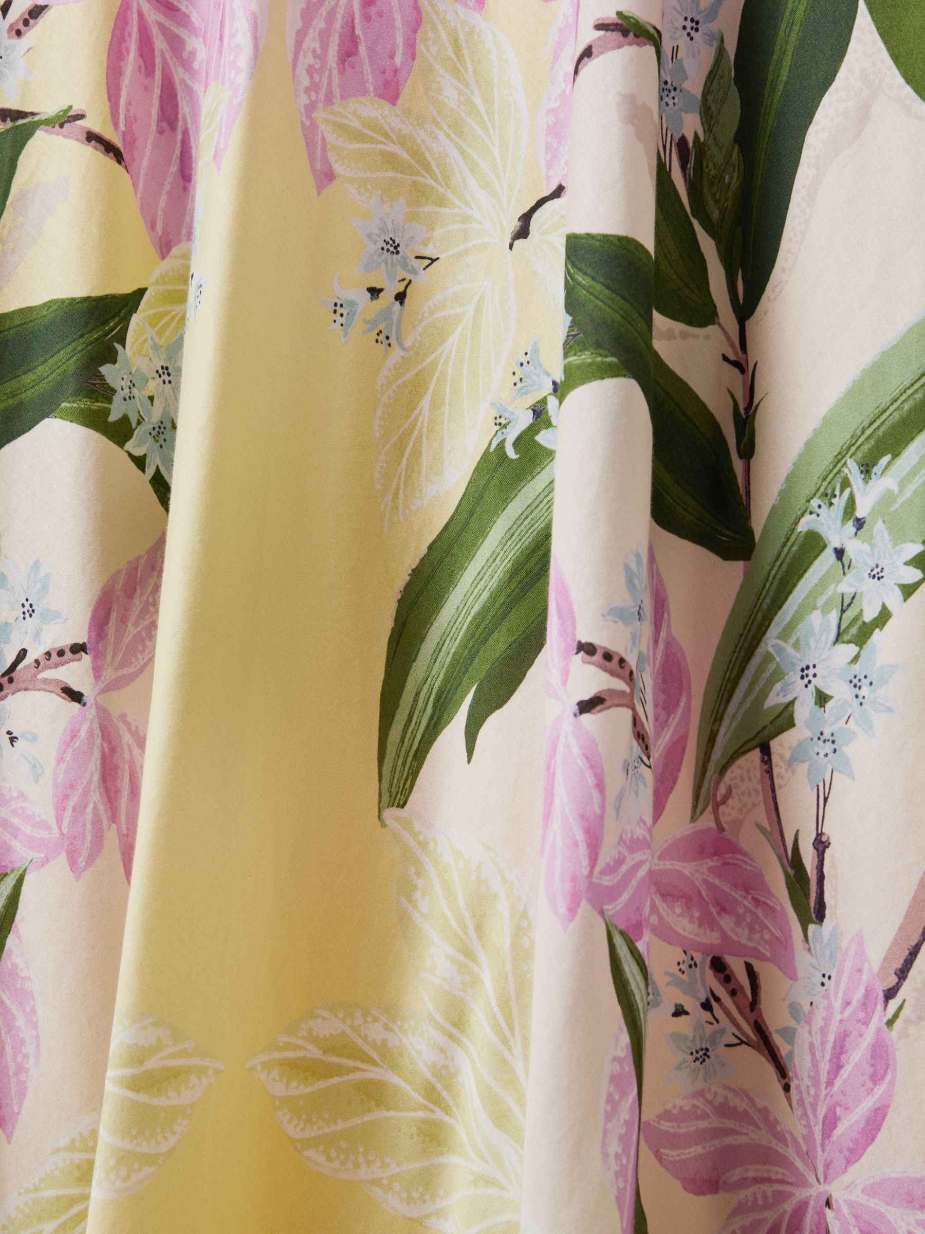 Florere Printed Halterneck Midi Dress in Pale Yellow - Image 8 of 8