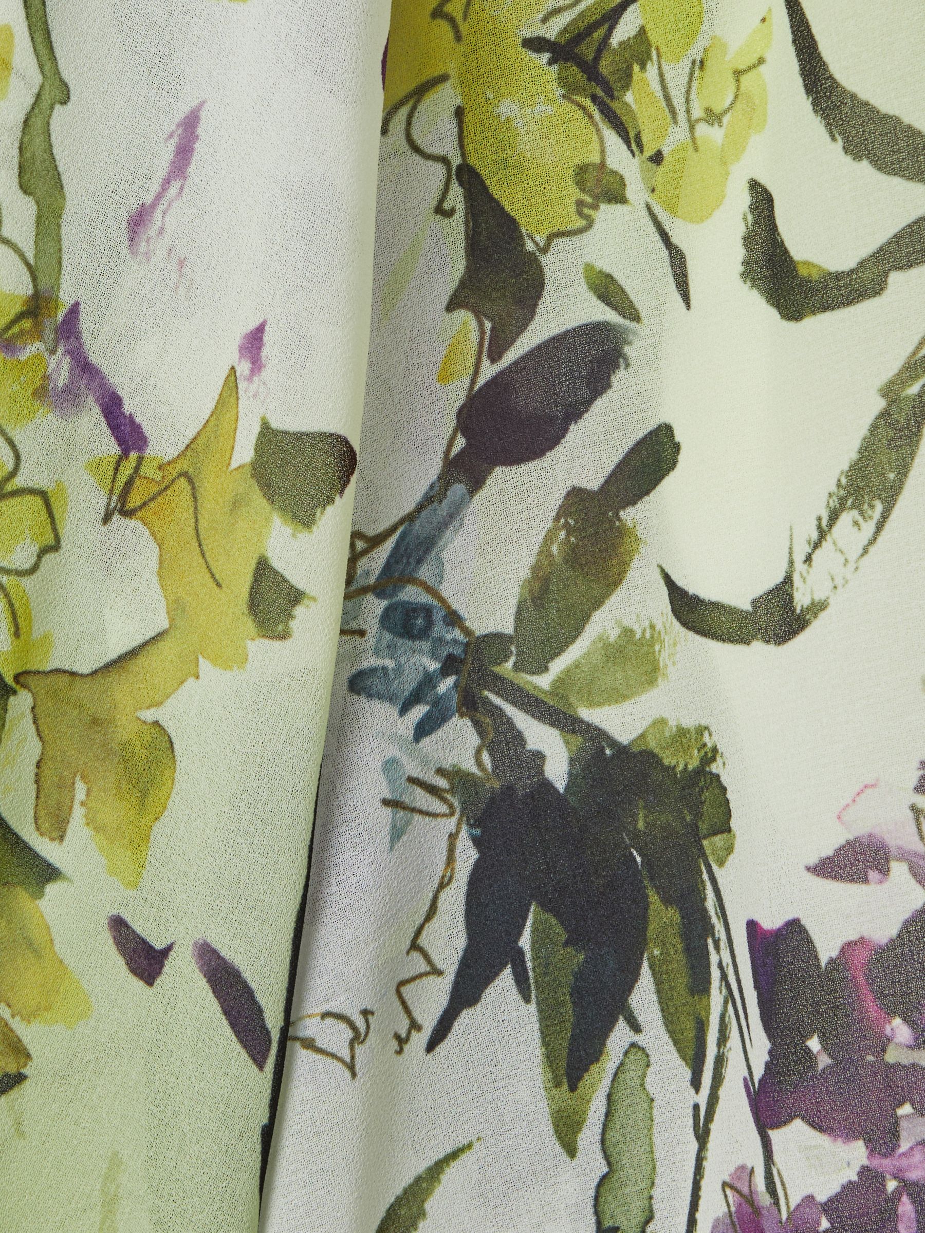 Florere Printed Tie Neck Blouse in Multi - Image 7 of 7