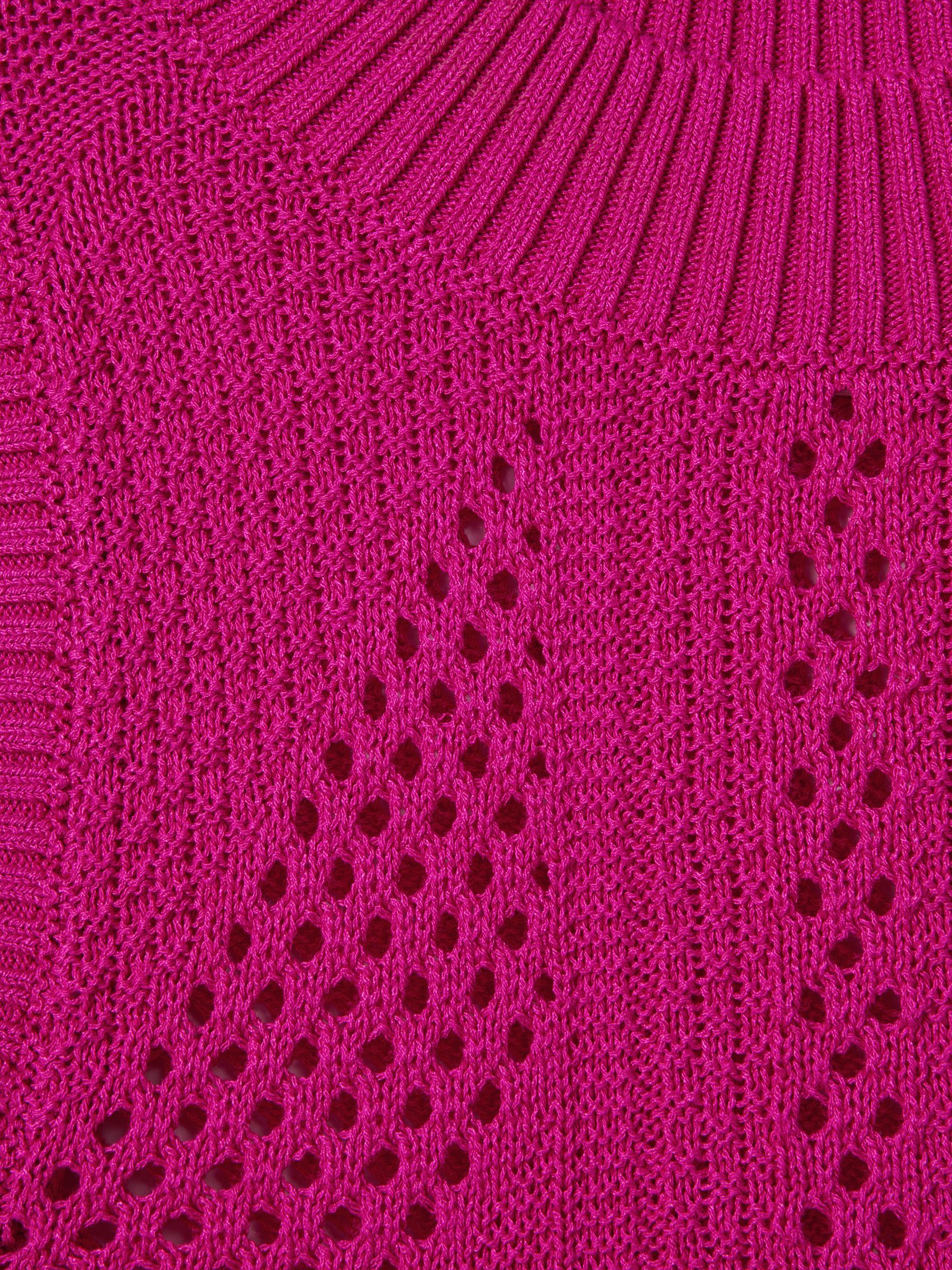 Florere Bright Pink Florere Crochet Crew Neck Vest - Image 5 of 5